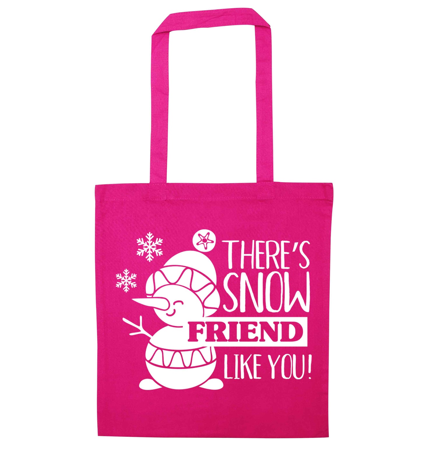 There's snow friend like you pink tote bag