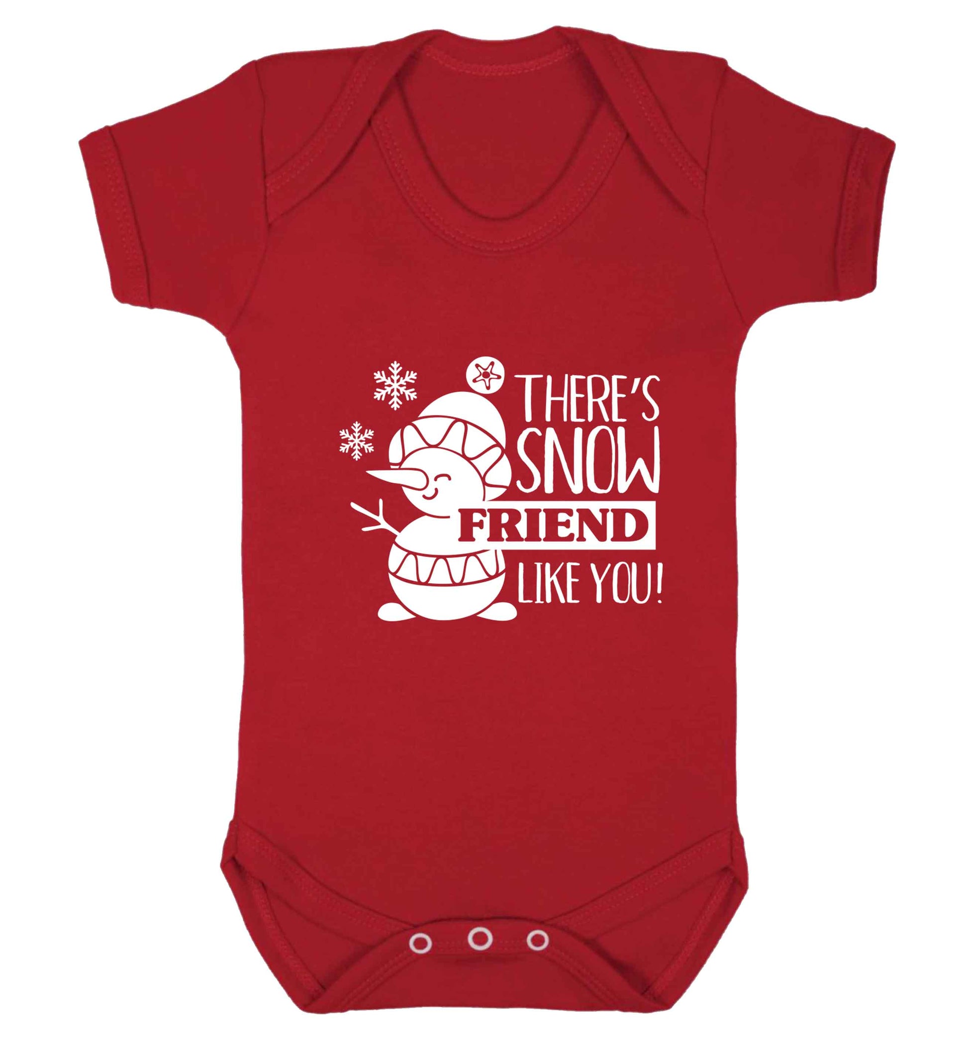 There's snow friend like you baby vest red 18-24 months