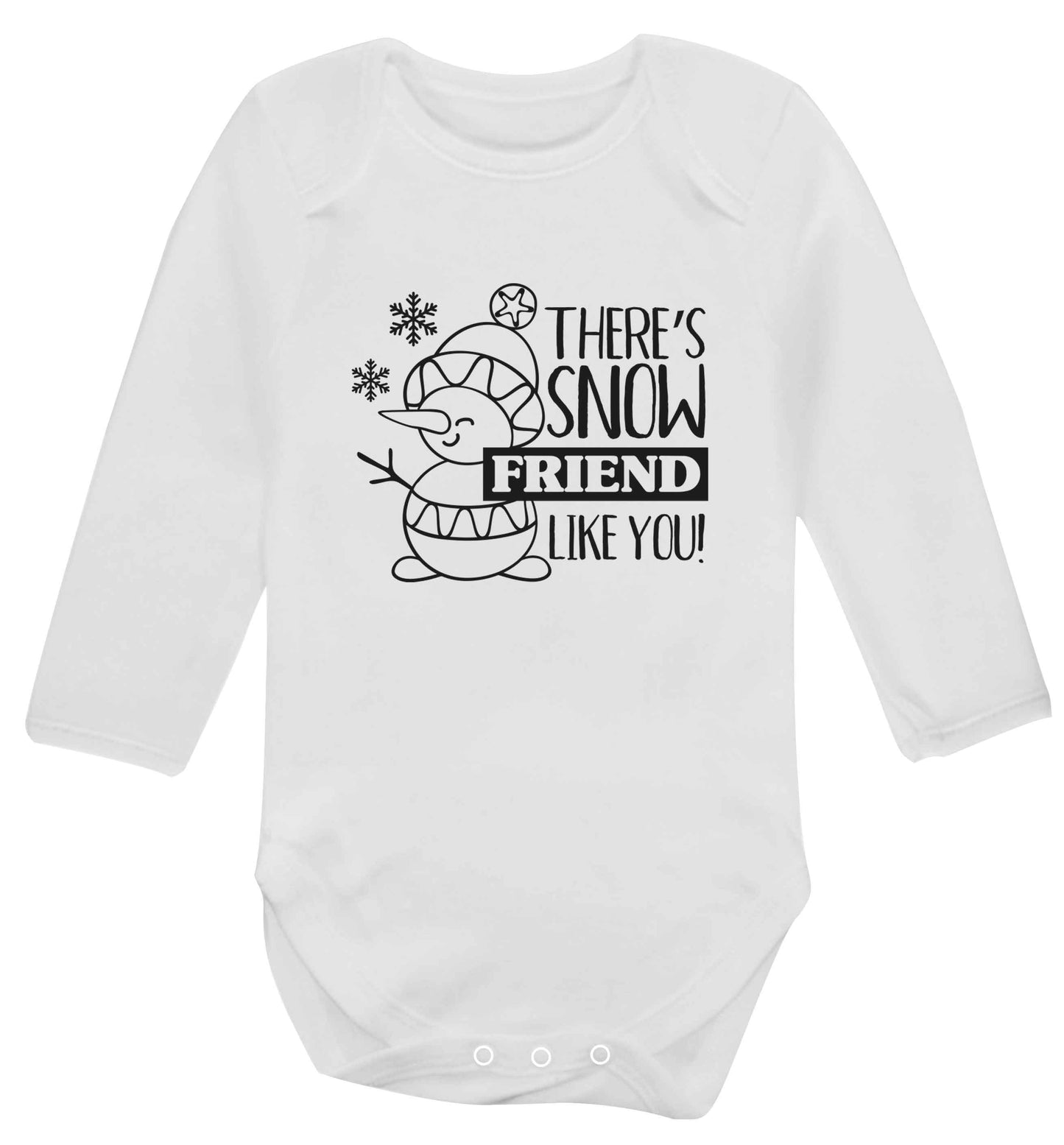 There's snow friend like you baby vest long sleeved white 6-12 months