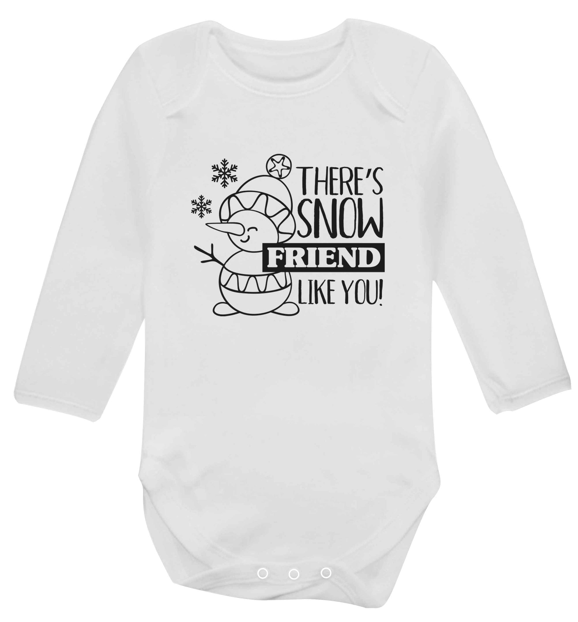 There's snow friend like you baby vest long sleeved white 6-12 months