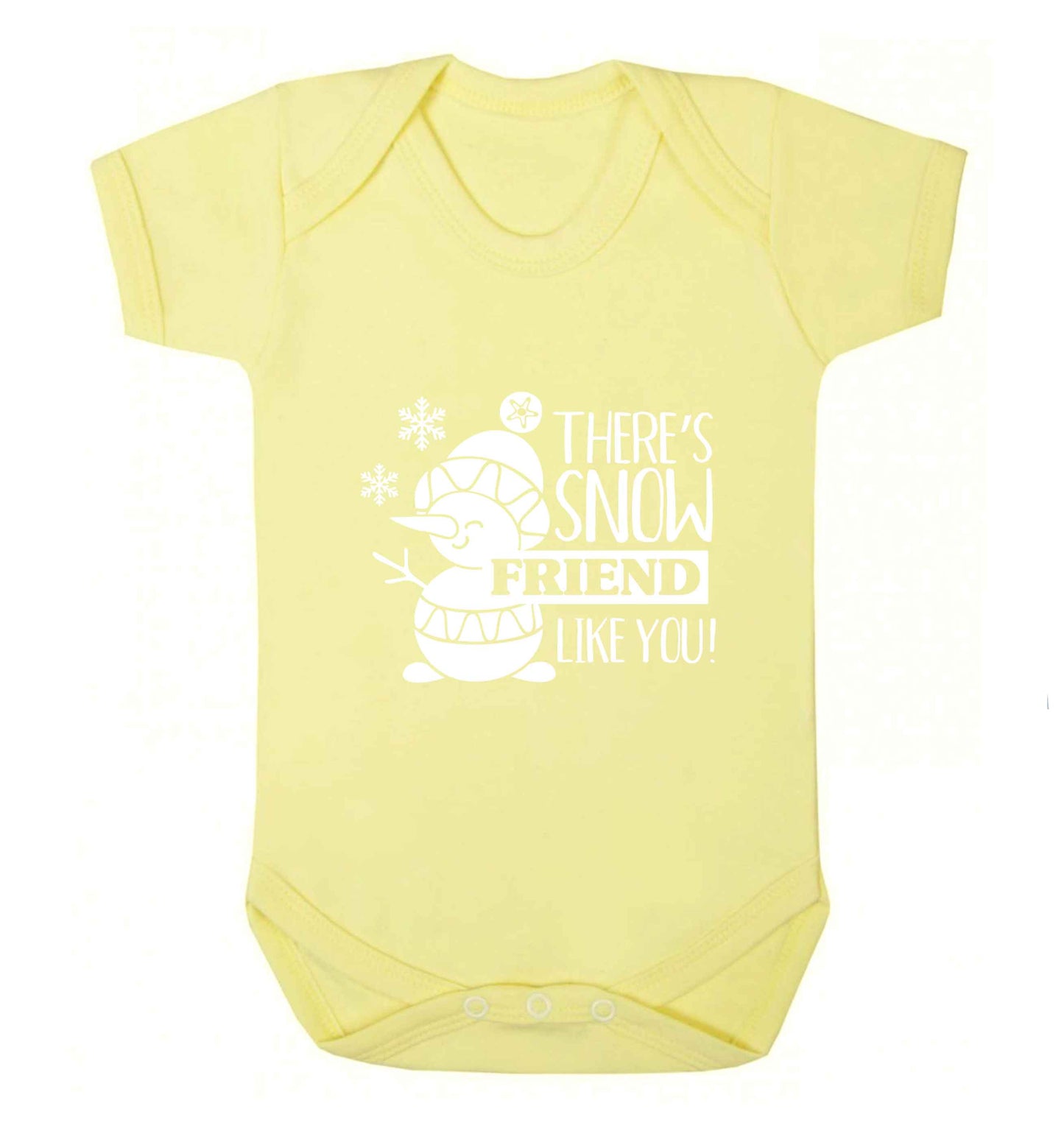 There's snow friend like you baby vest pale yellow 18-24 months