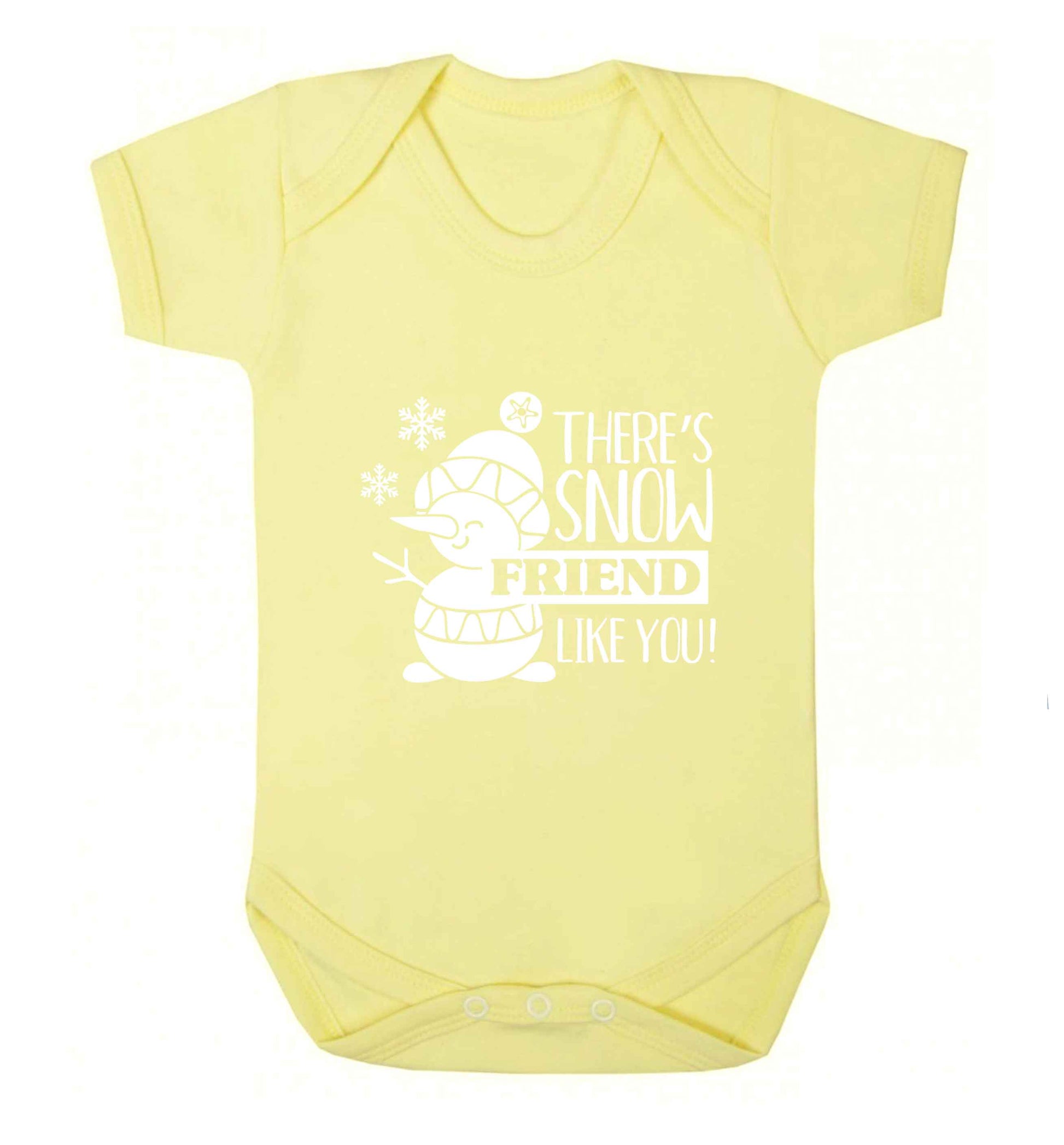There's snow friend like you baby vest pale yellow 18-24 months
