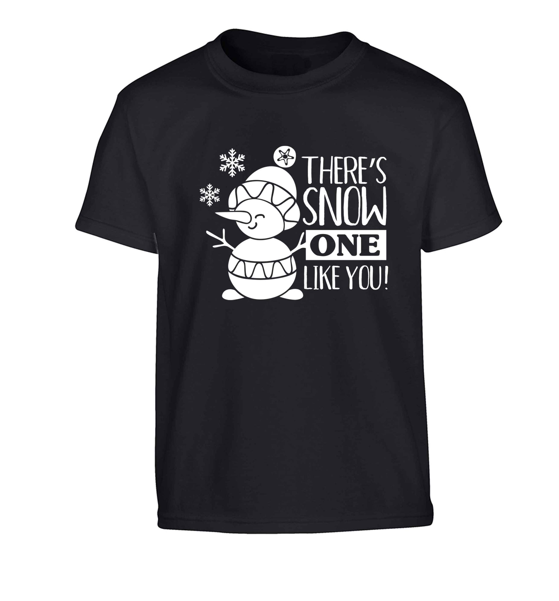 There's snow one like you Children's black Tshirt 12-13 Years