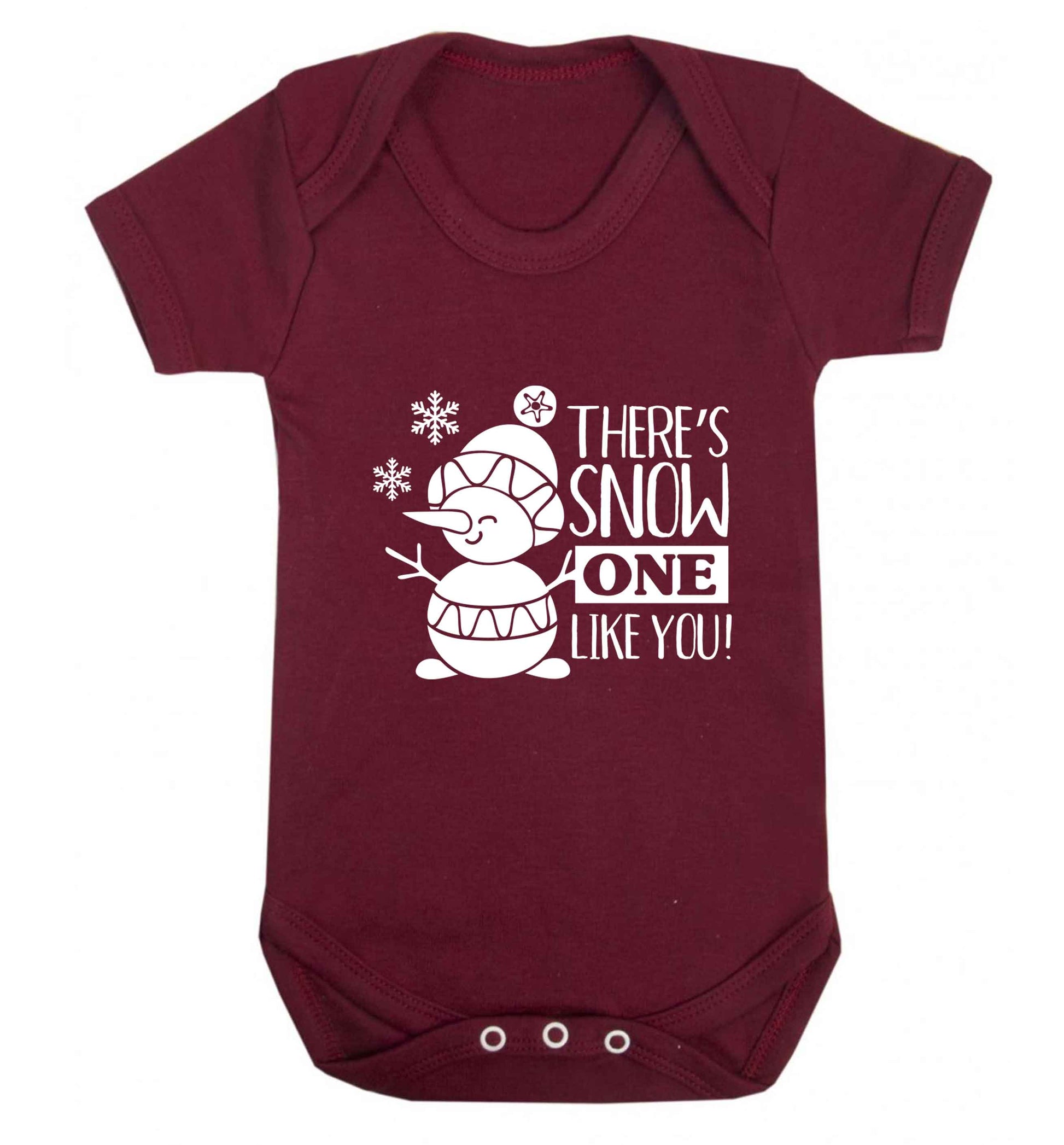 There's snow one like you baby vest maroon 18-24 months