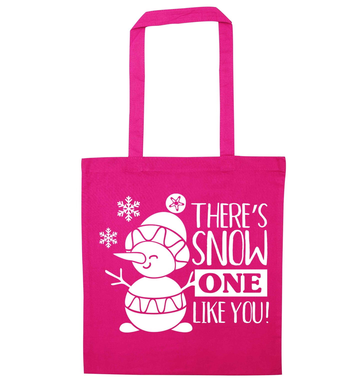 There's snow one like you pink tote bag
