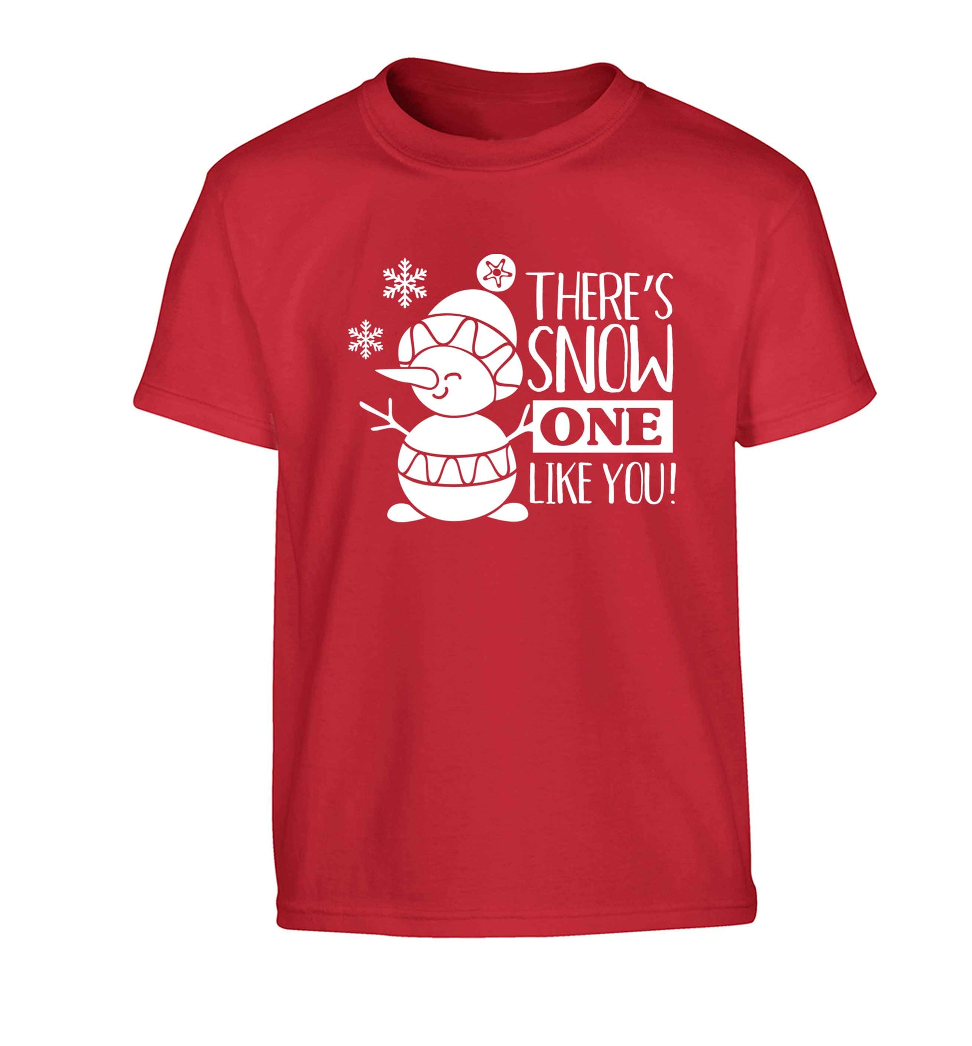 There's snow one like you Children's red Tshirt 12-13 Years