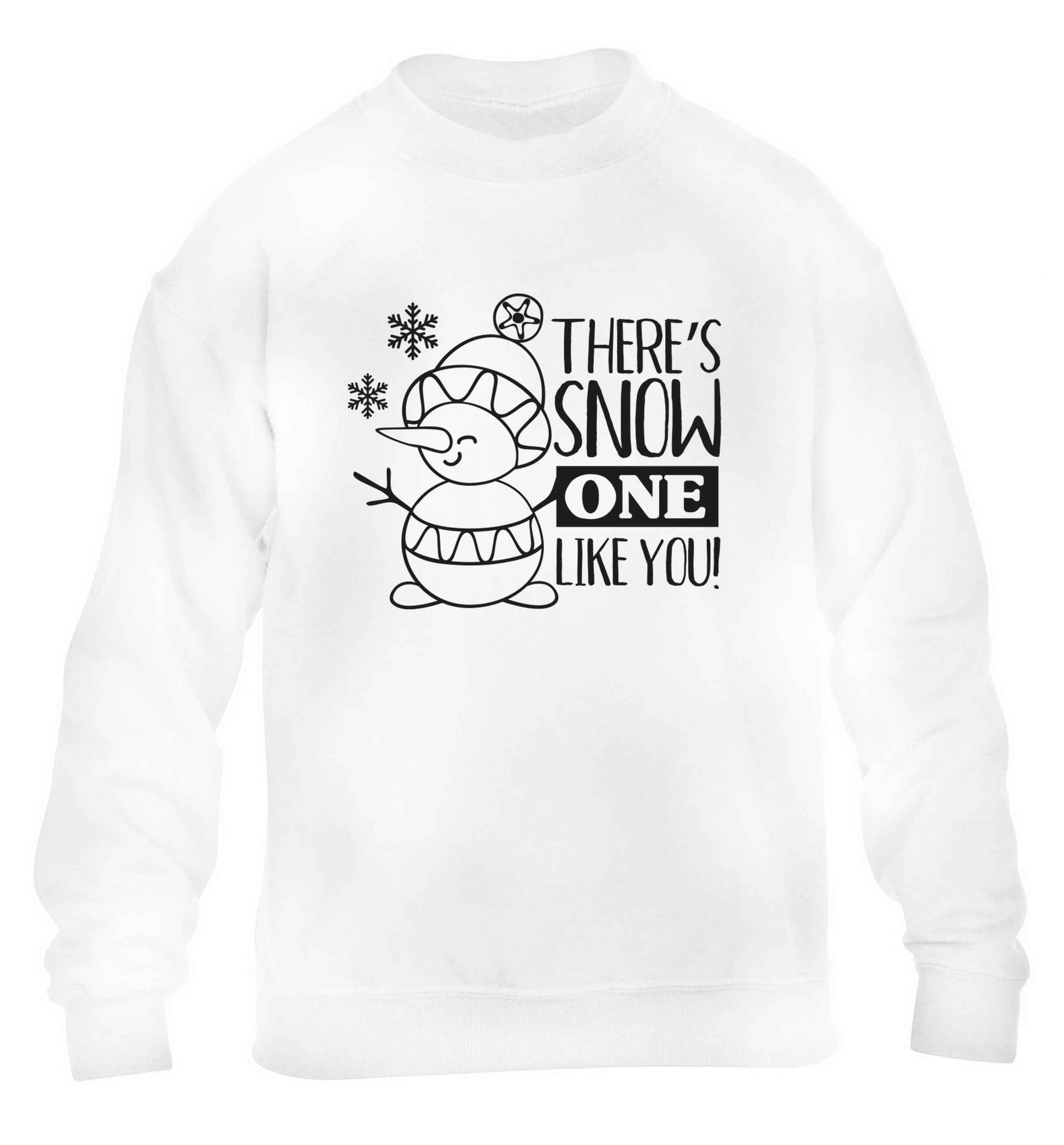 There's snow one like you children's white sweater 12-13 Years