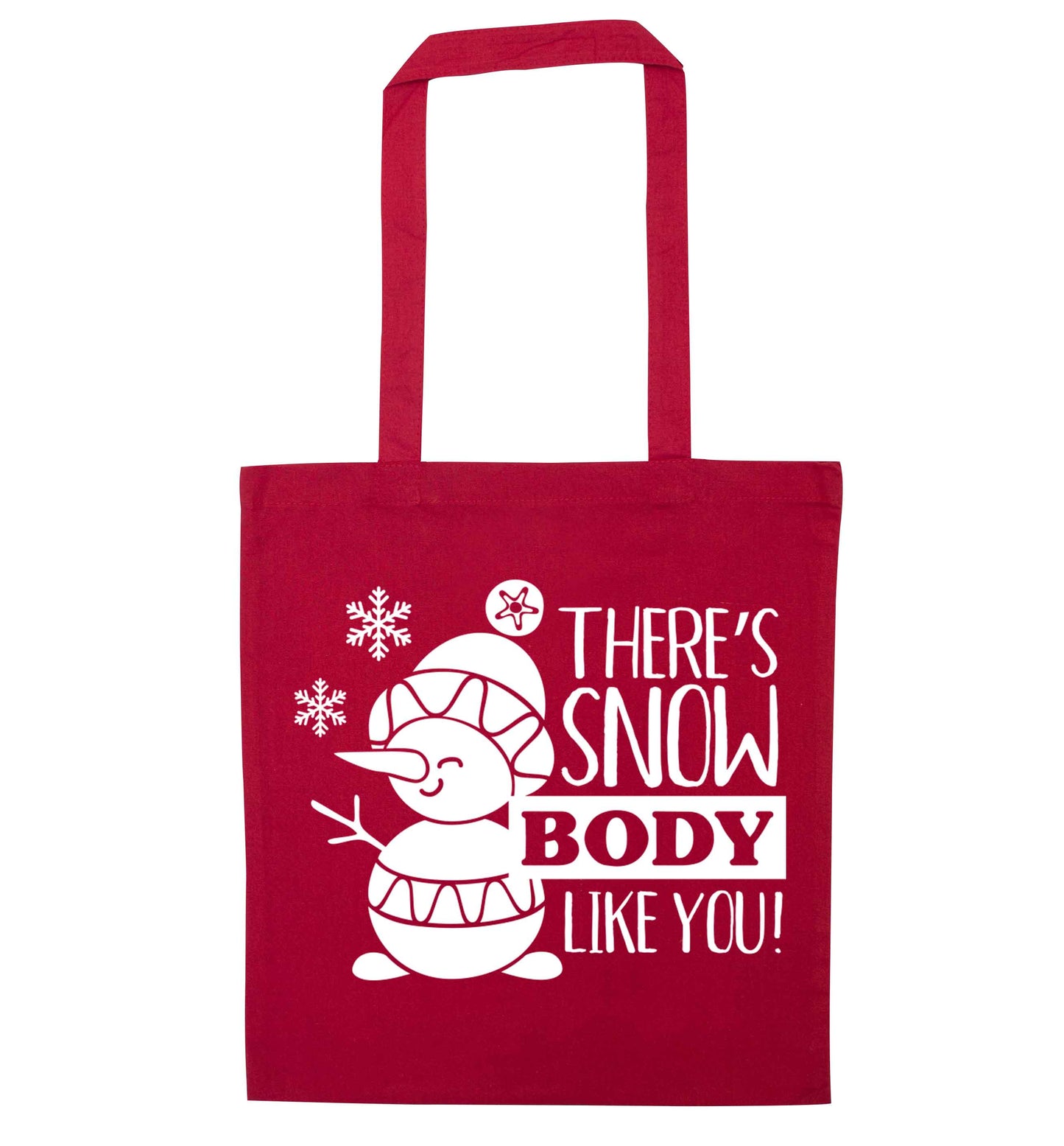 There's snow body like you red tote bag