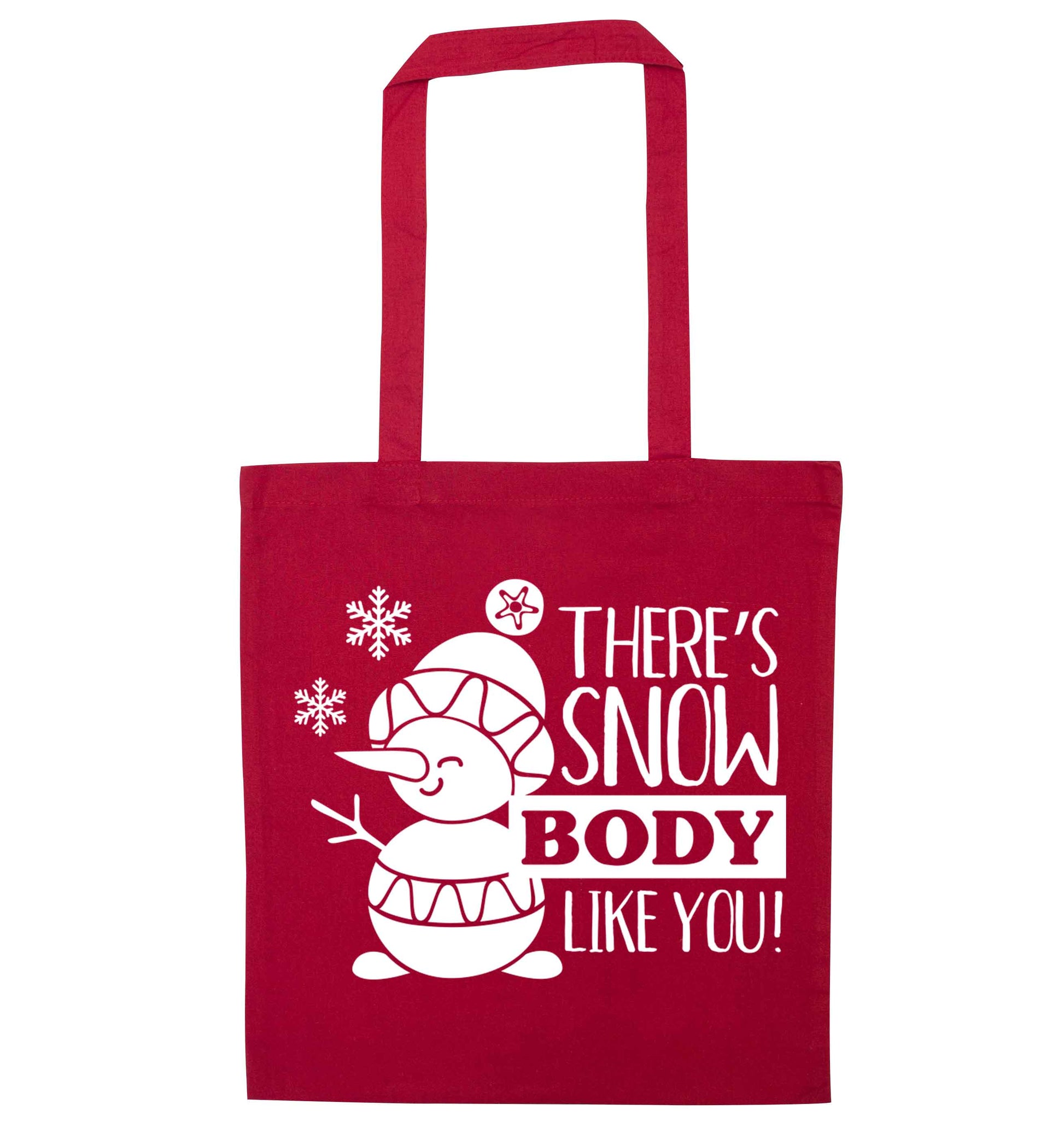 There's snow body like you red tote bag
