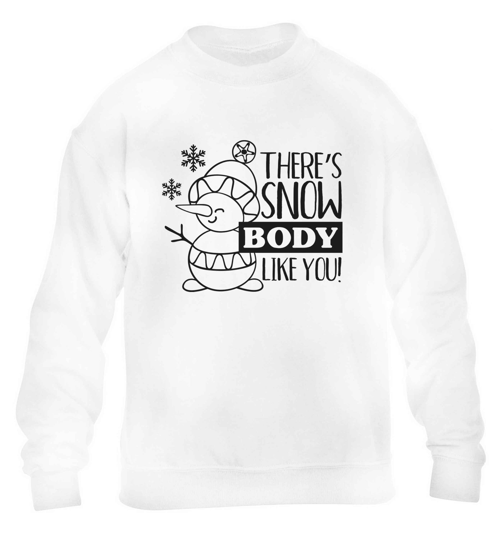 There's snow body like you children's white sweater 12-13 Years
