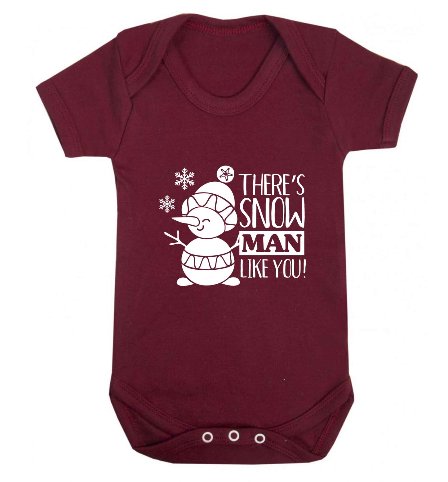 There's snow man like you baby vest maroon 18-24 months