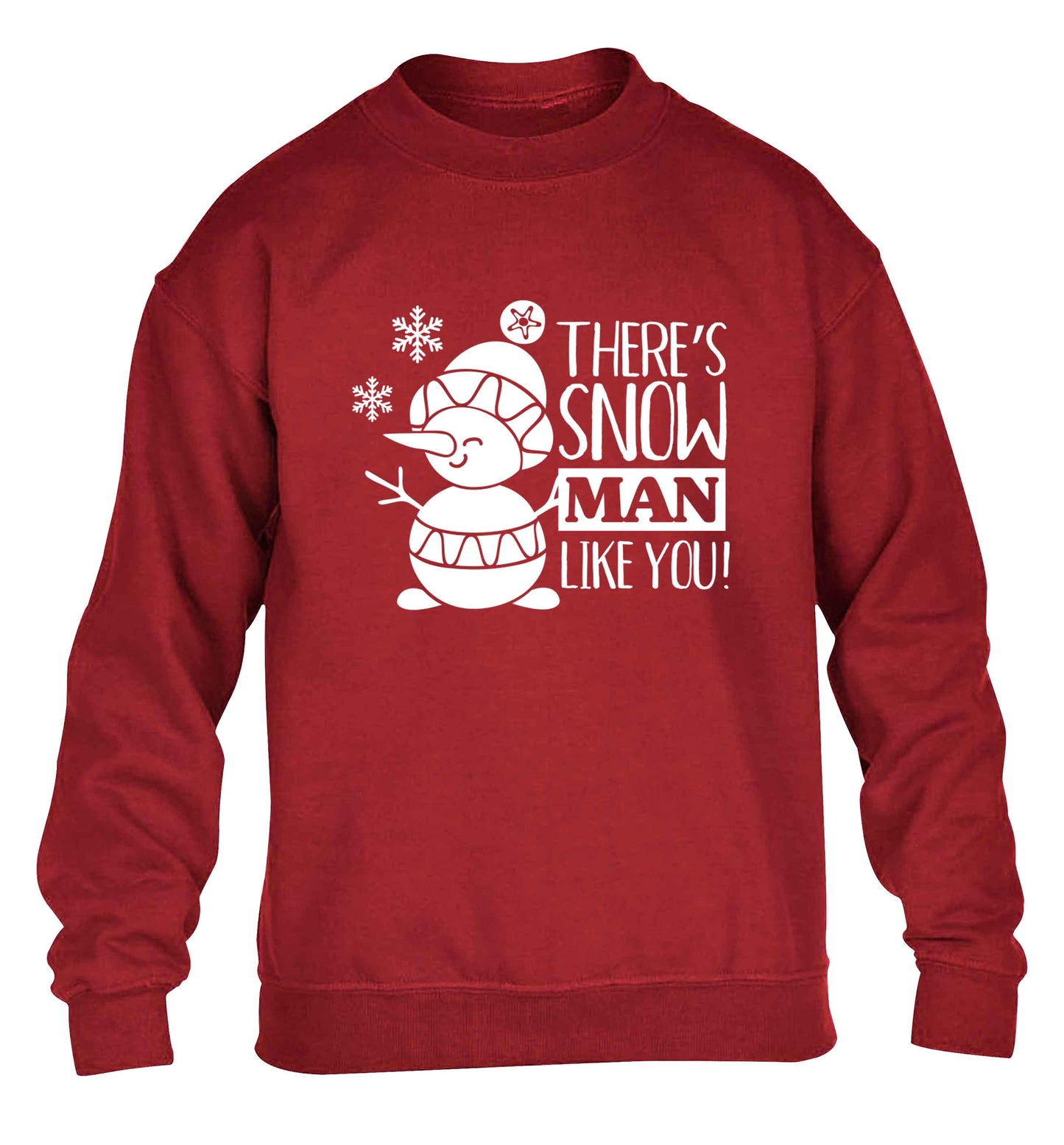 There's snow man like you children's grey sweater 12-13 Years