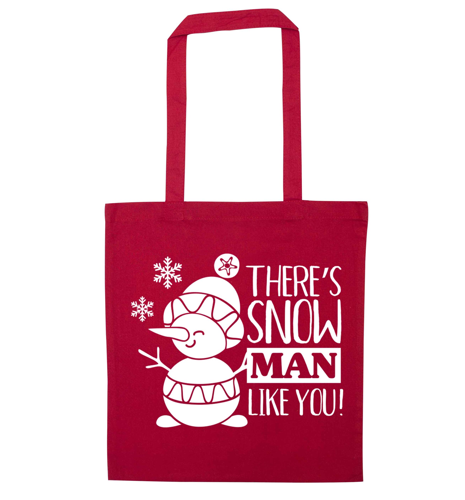 There's snow man like you red tote bag