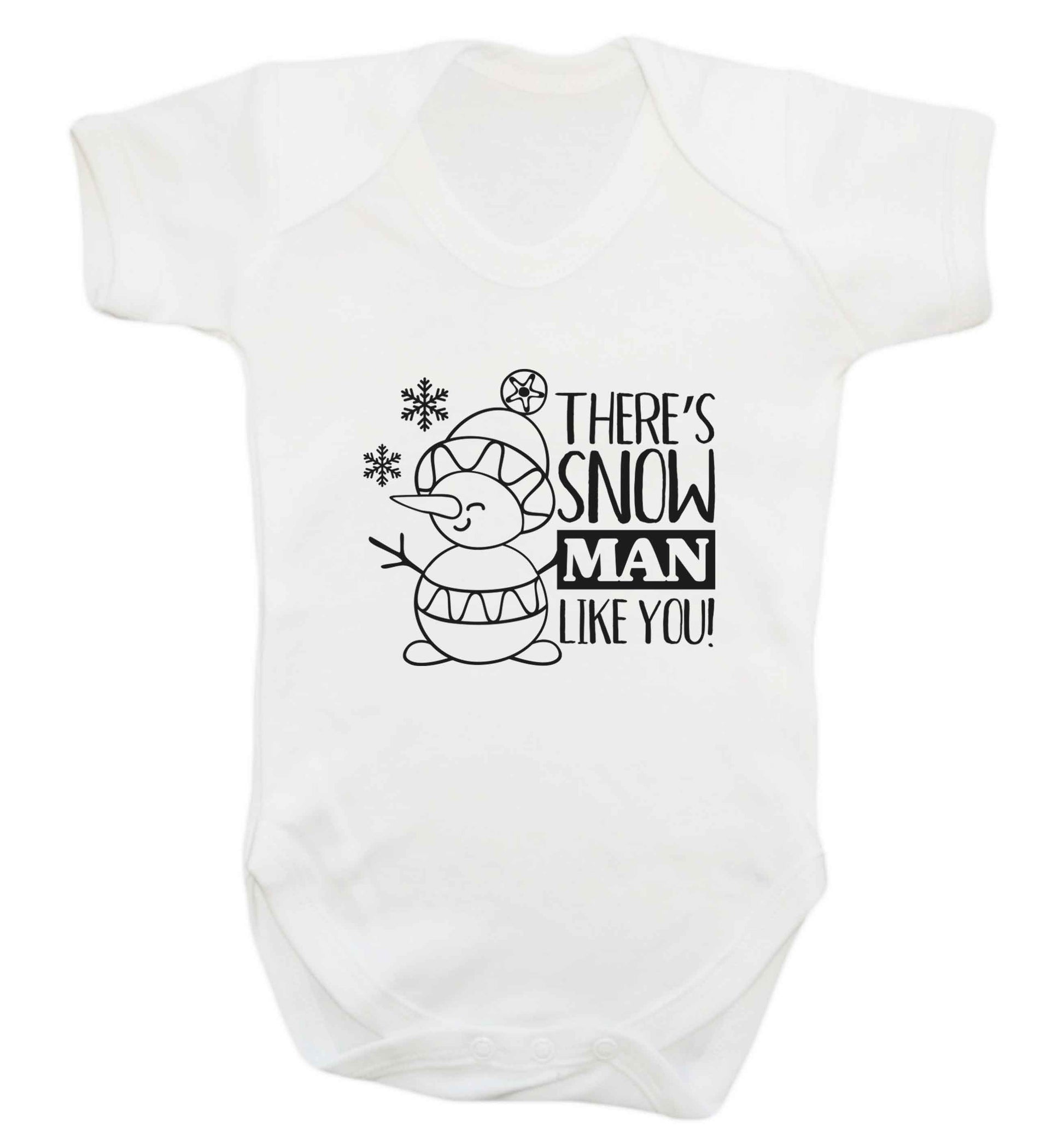 There's snow man like you baby vest white 18-24 months
