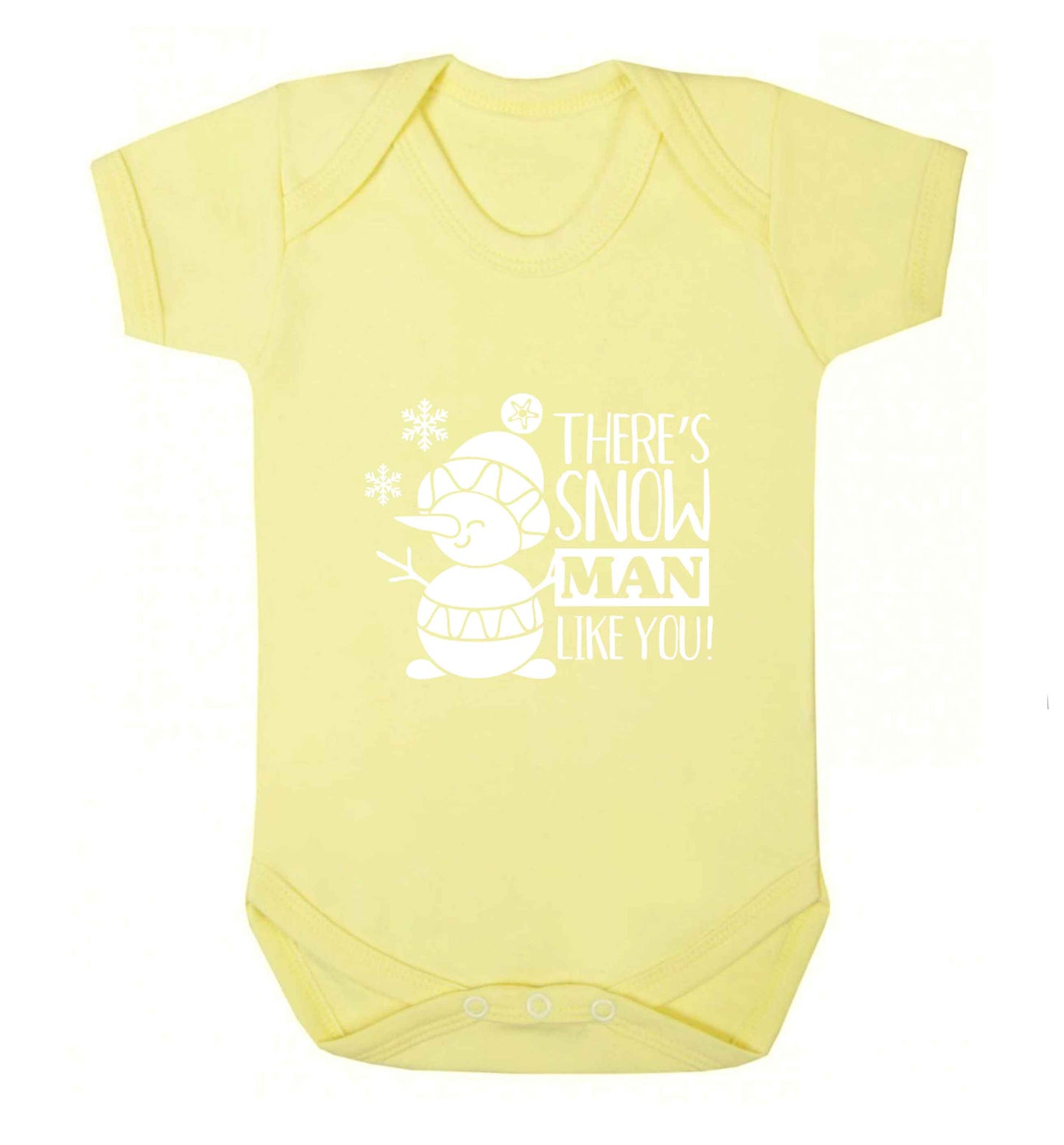There's snow man like you baby vest pale yellow 18-24 months
