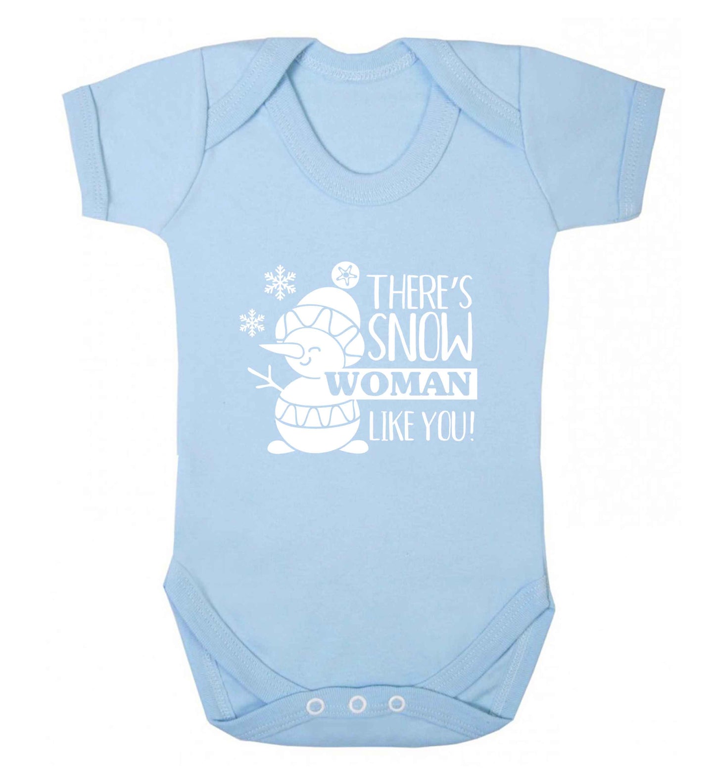There's snow woman like you baby vest pale blue 18-24 months