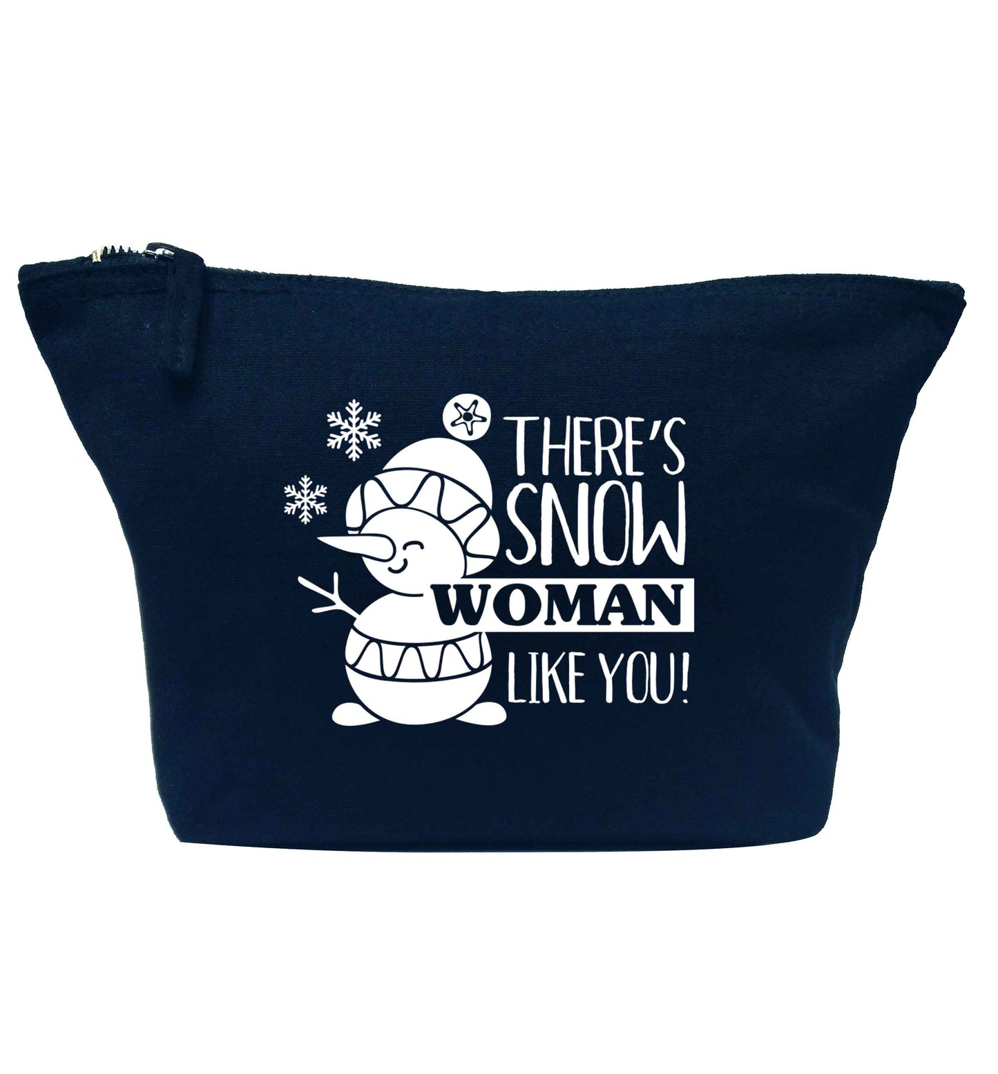 There's snow woman like you navy makeup bag