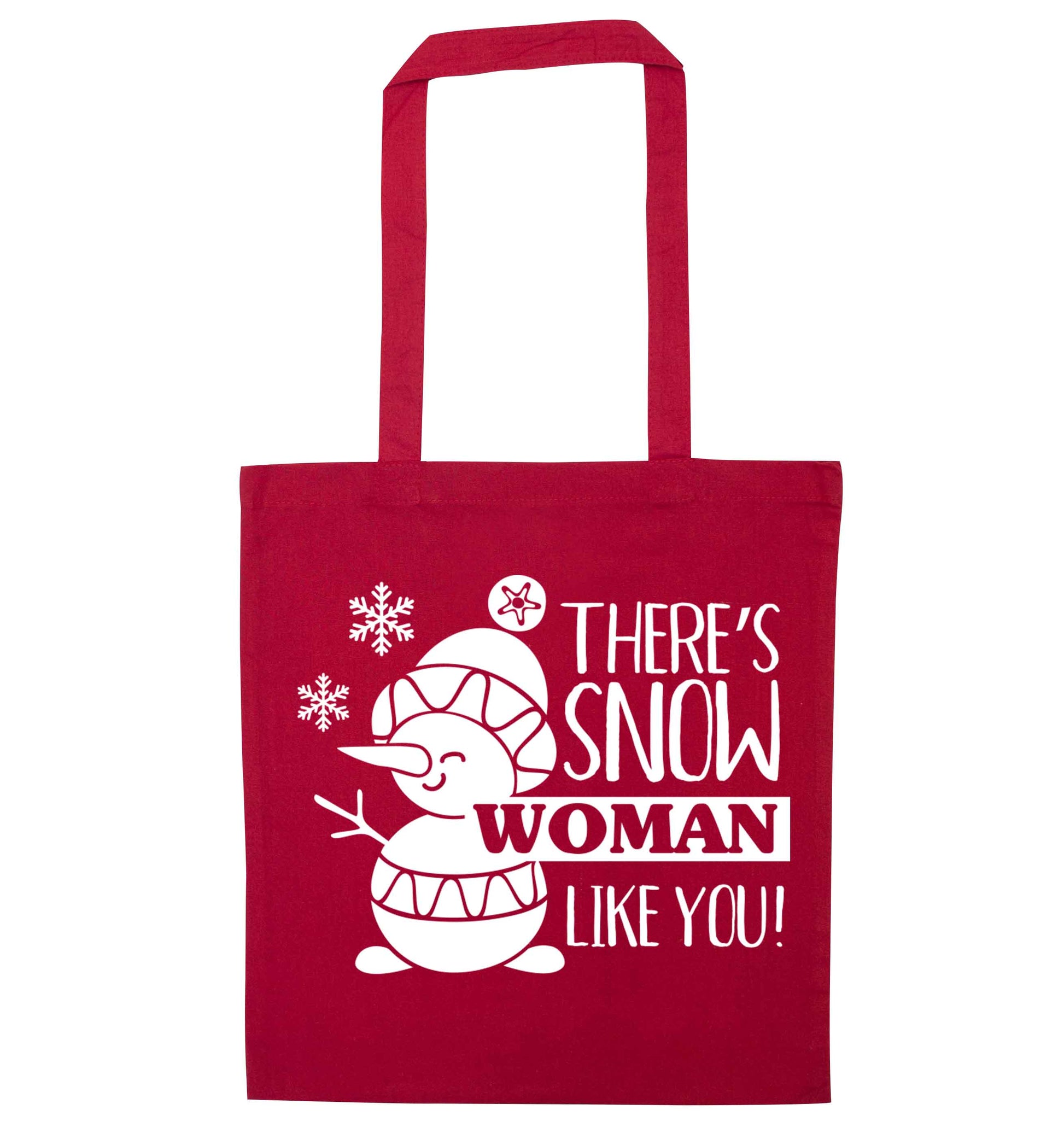 There's snow woman like you red tote bag