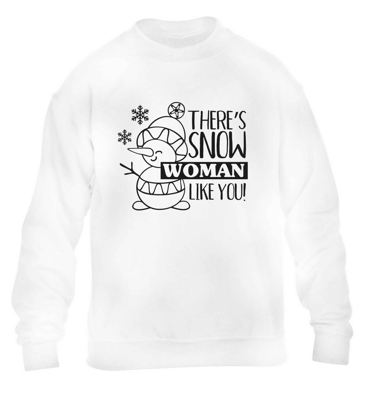 There's snow woman like you children's white sweater 12-13 Years