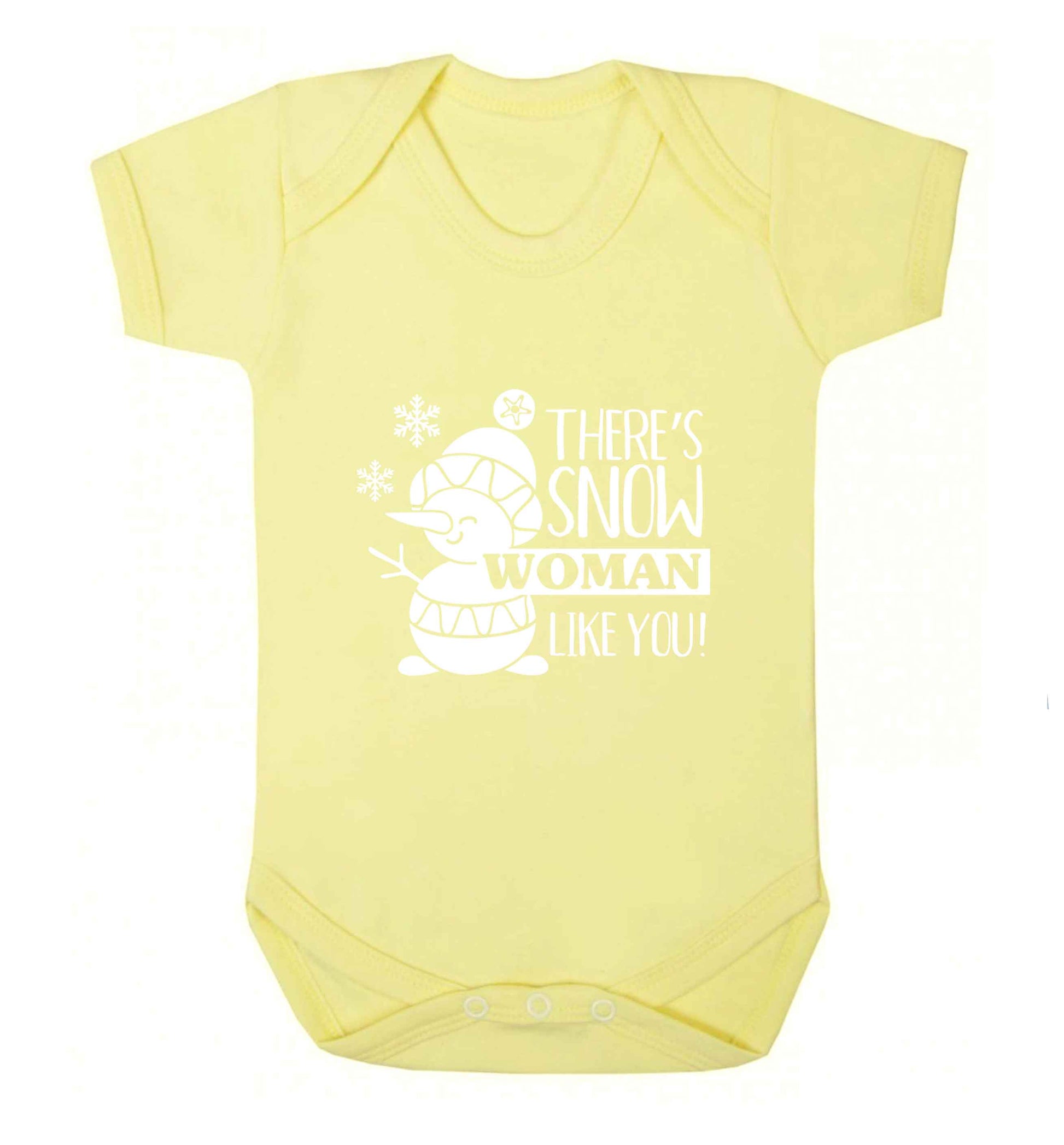 There's snow woman like you baby vest pale yellow 18-24 months