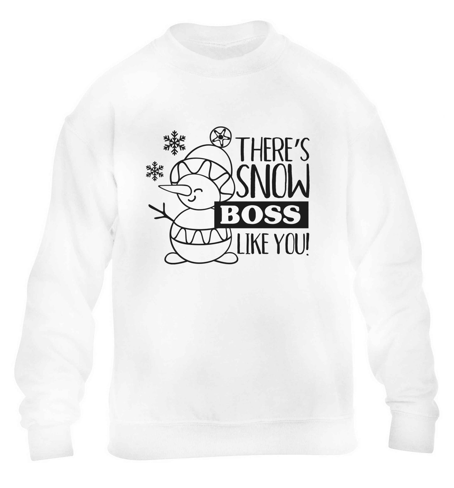 There's snow boss like you children's white sweater 12-13 Years
