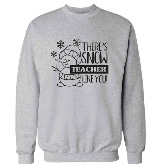 There's snow teacher like you adult's unisex grey sweater 2XL