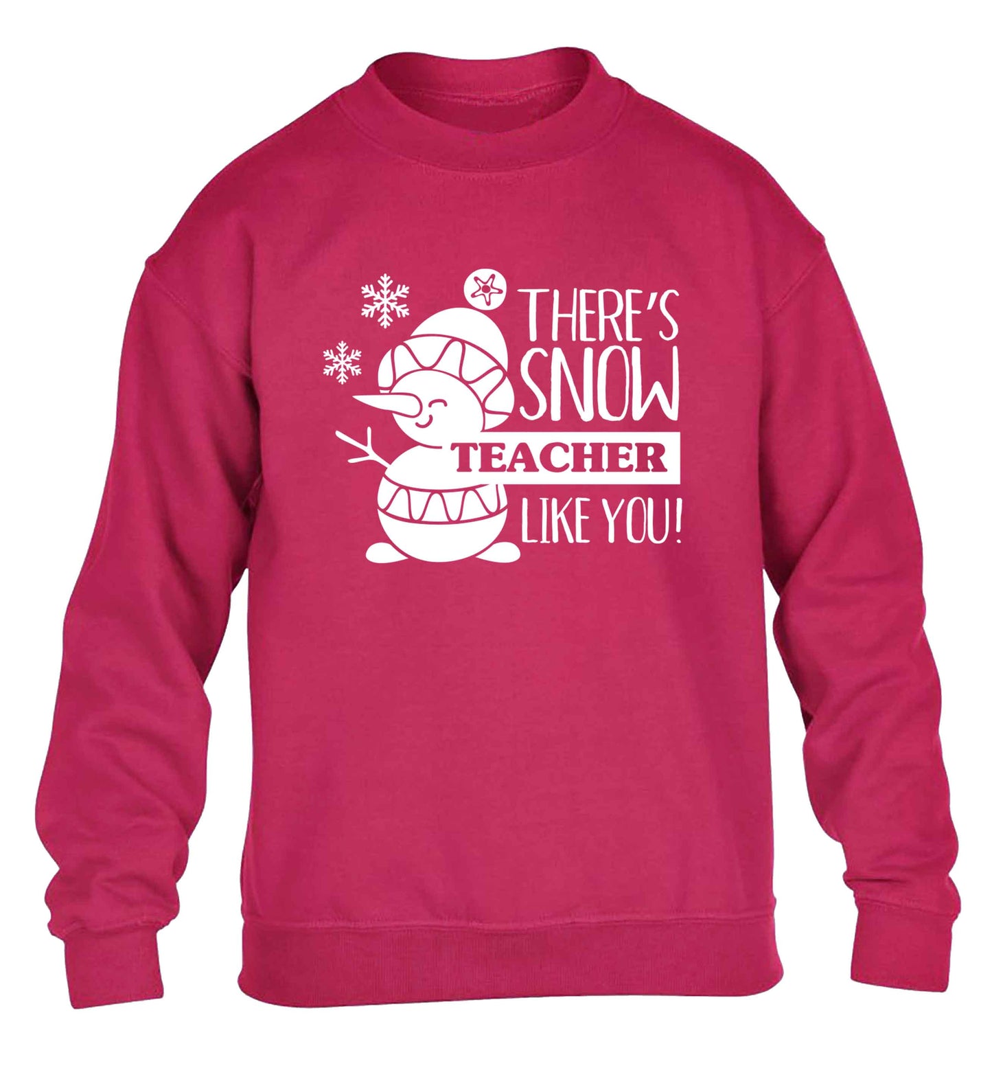 There's snow teacher like you children's pink sweater 12-13 Years