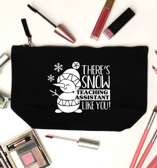 There's snow teaching assistant like you black makeup bag