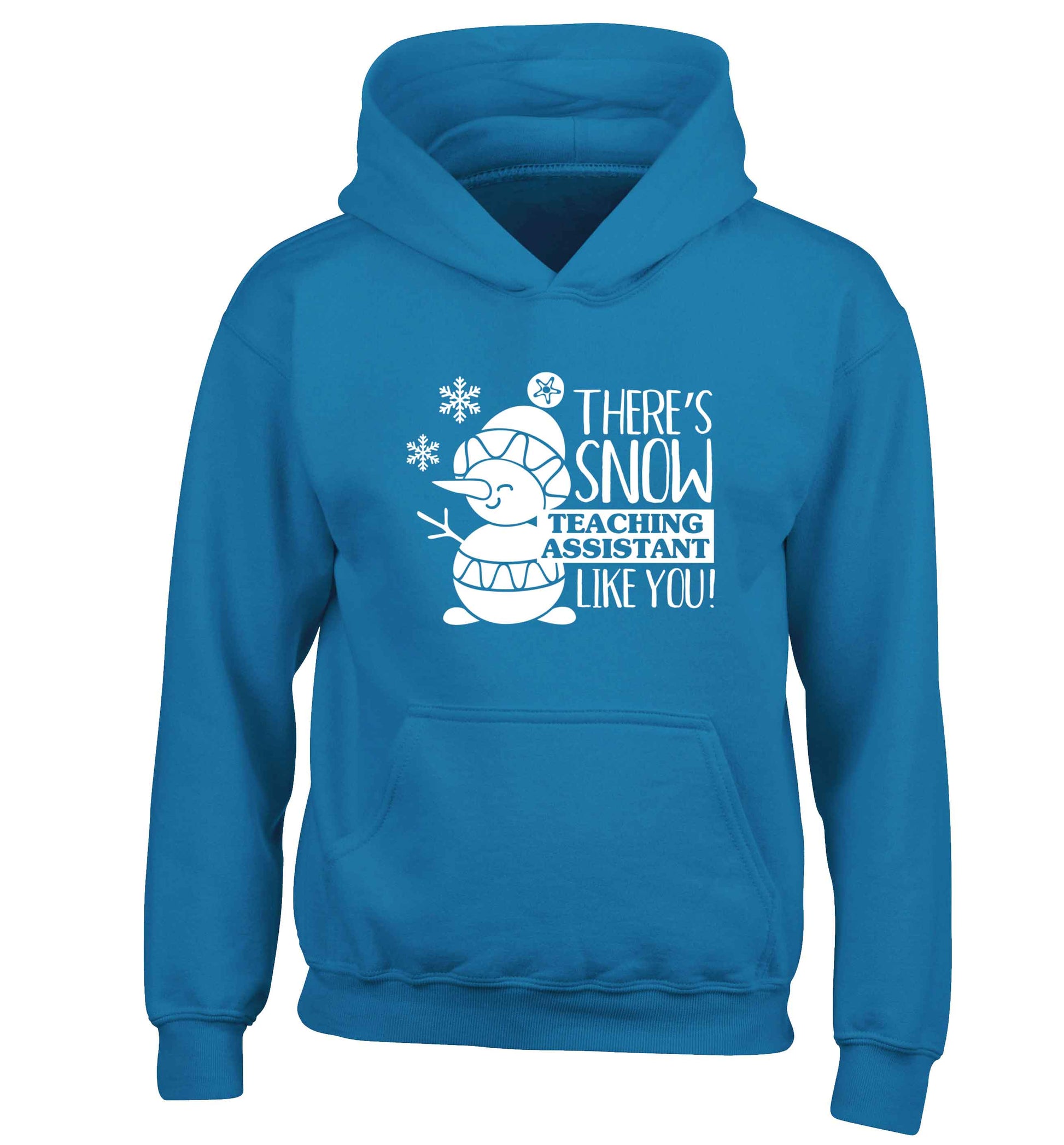 There's snow teaching assistant like you children's blue hoodie 12-13 Years