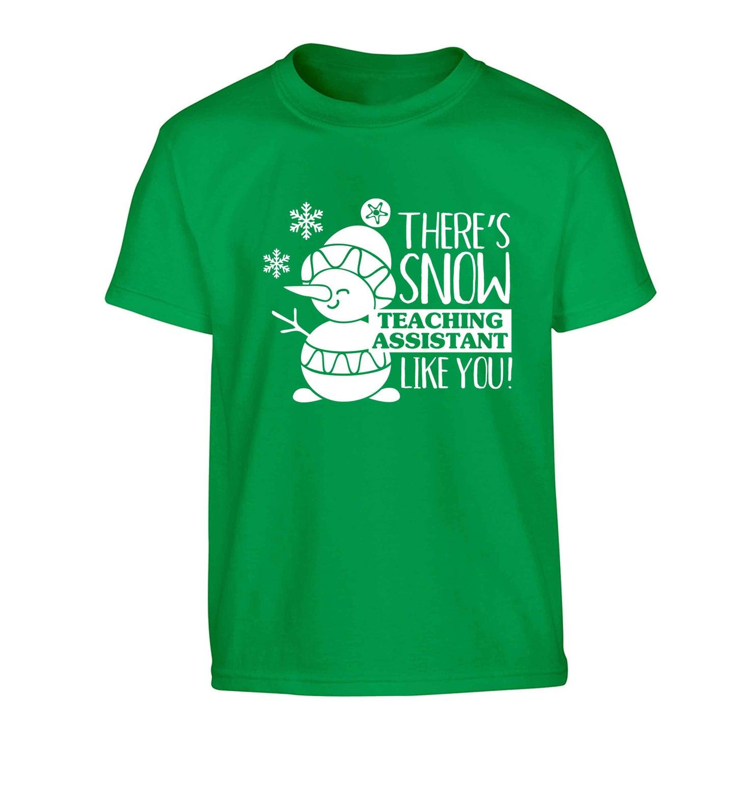 There's snow teaching assistant like you Children's green Tshirt 12-13 Years
