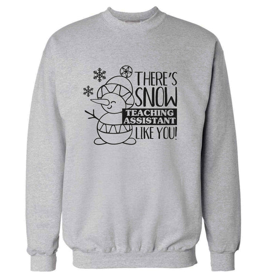 There's snow teaching assistant like you adult's unisex grey sweater 2XL
