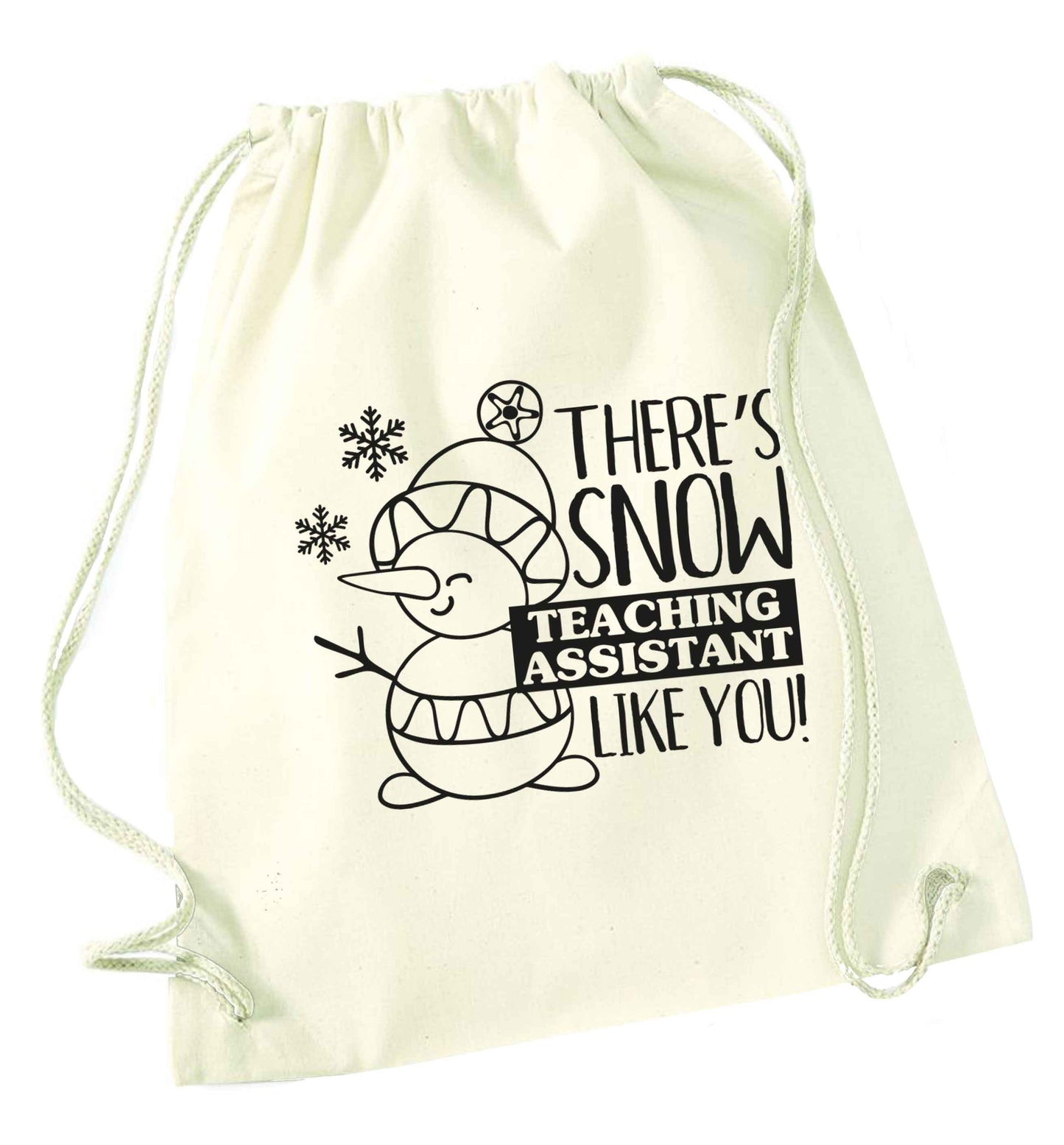 There's snow teaching assistant like you natural drawstring bag