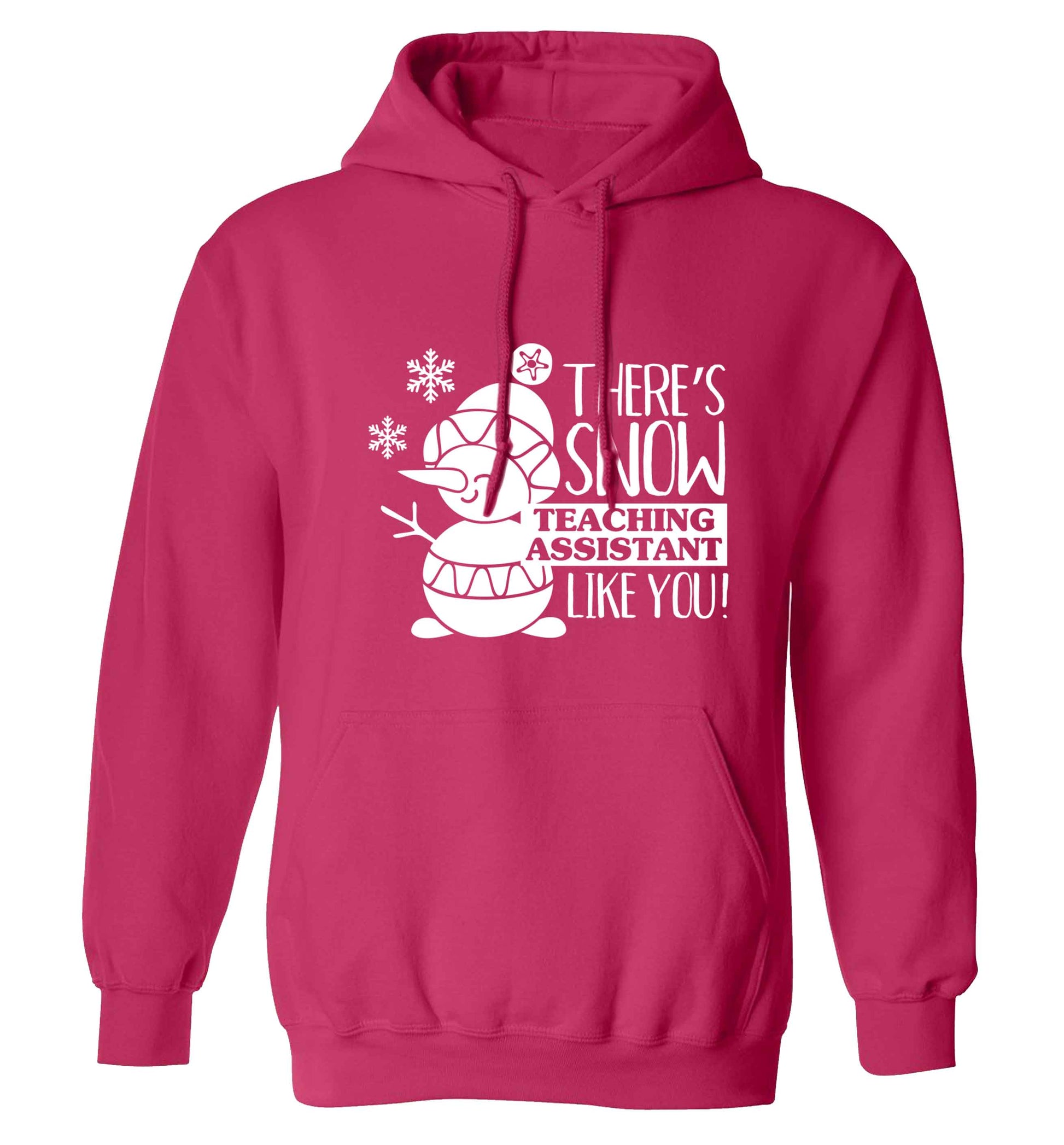 There's snow teaching assistant like you adults unisex pink hoodie 2XL