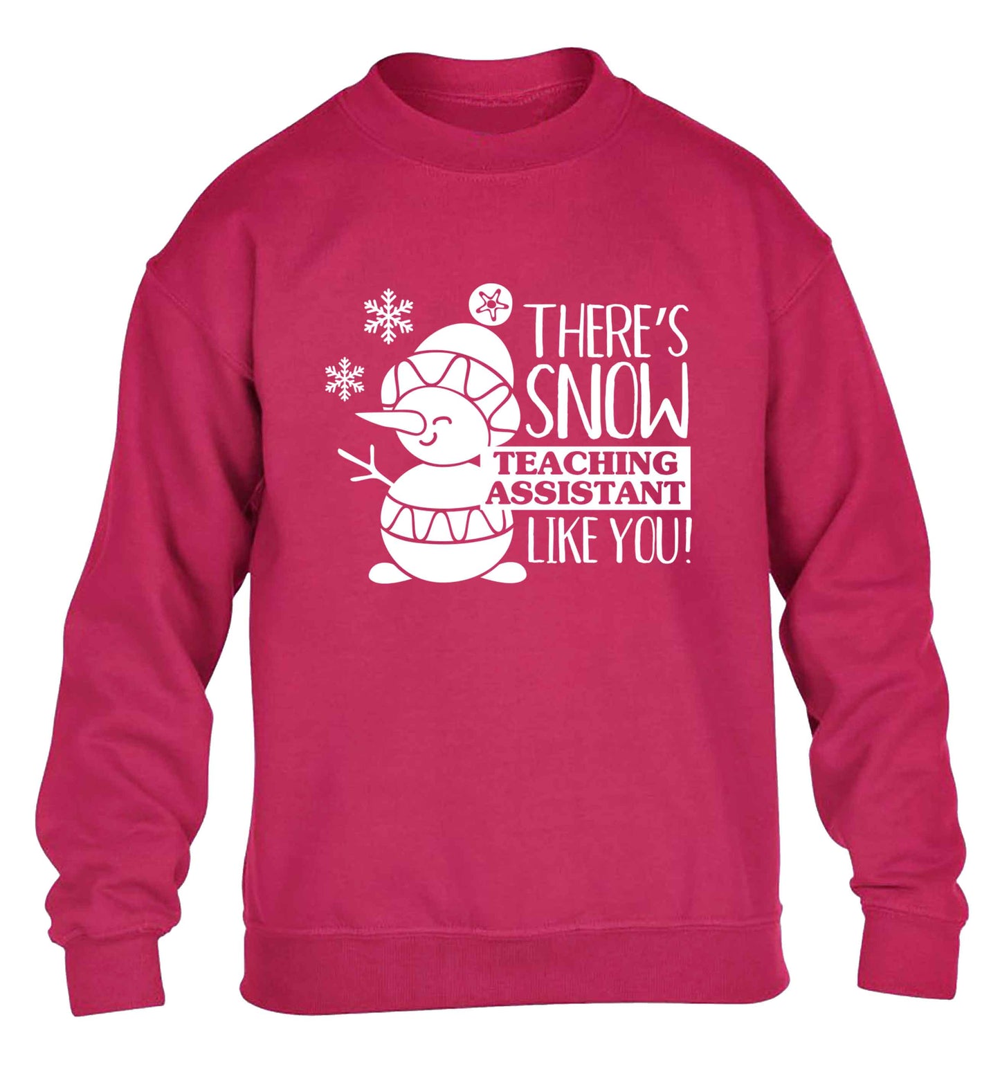 There's snow teaching assistant like you children's pink sweater 12-13 Years