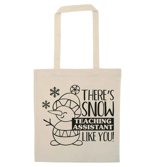 There's snow teaching assistant like you natural tote bag
