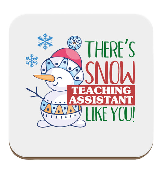 There's snow teaching assistant like you set of four coasters