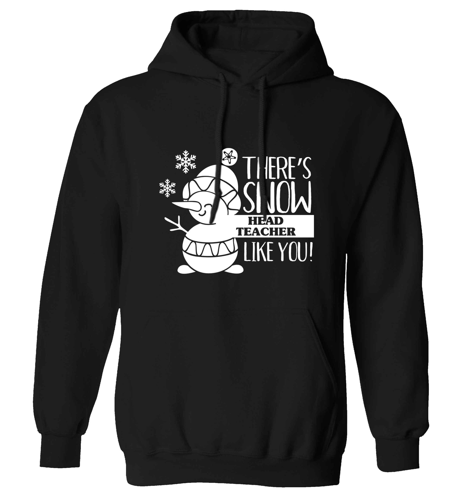 There's snow head teacher like you adults unisex black hoodie 2XL