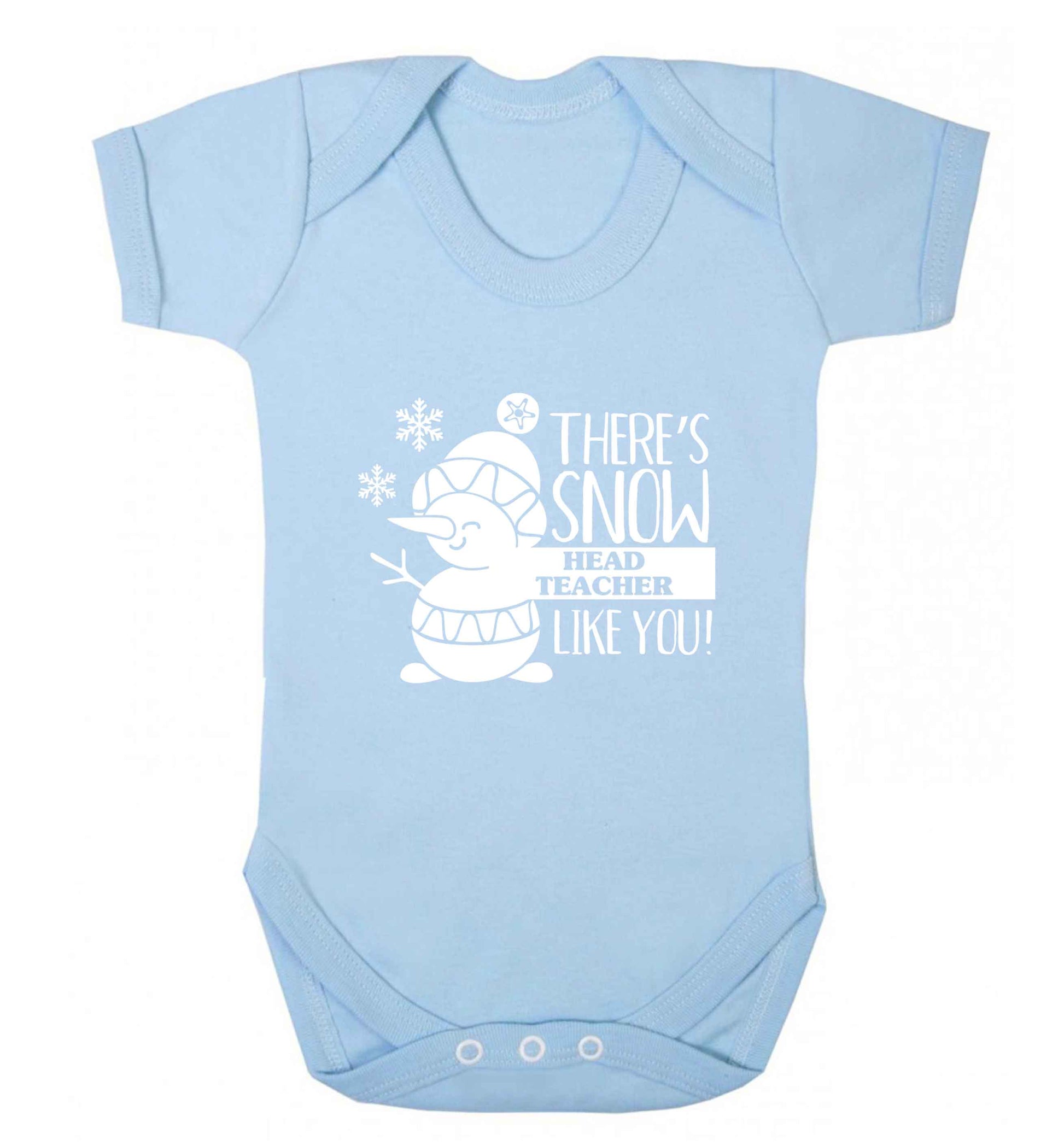 There's snow head teacher like you baby vest pale blue 18-24 months