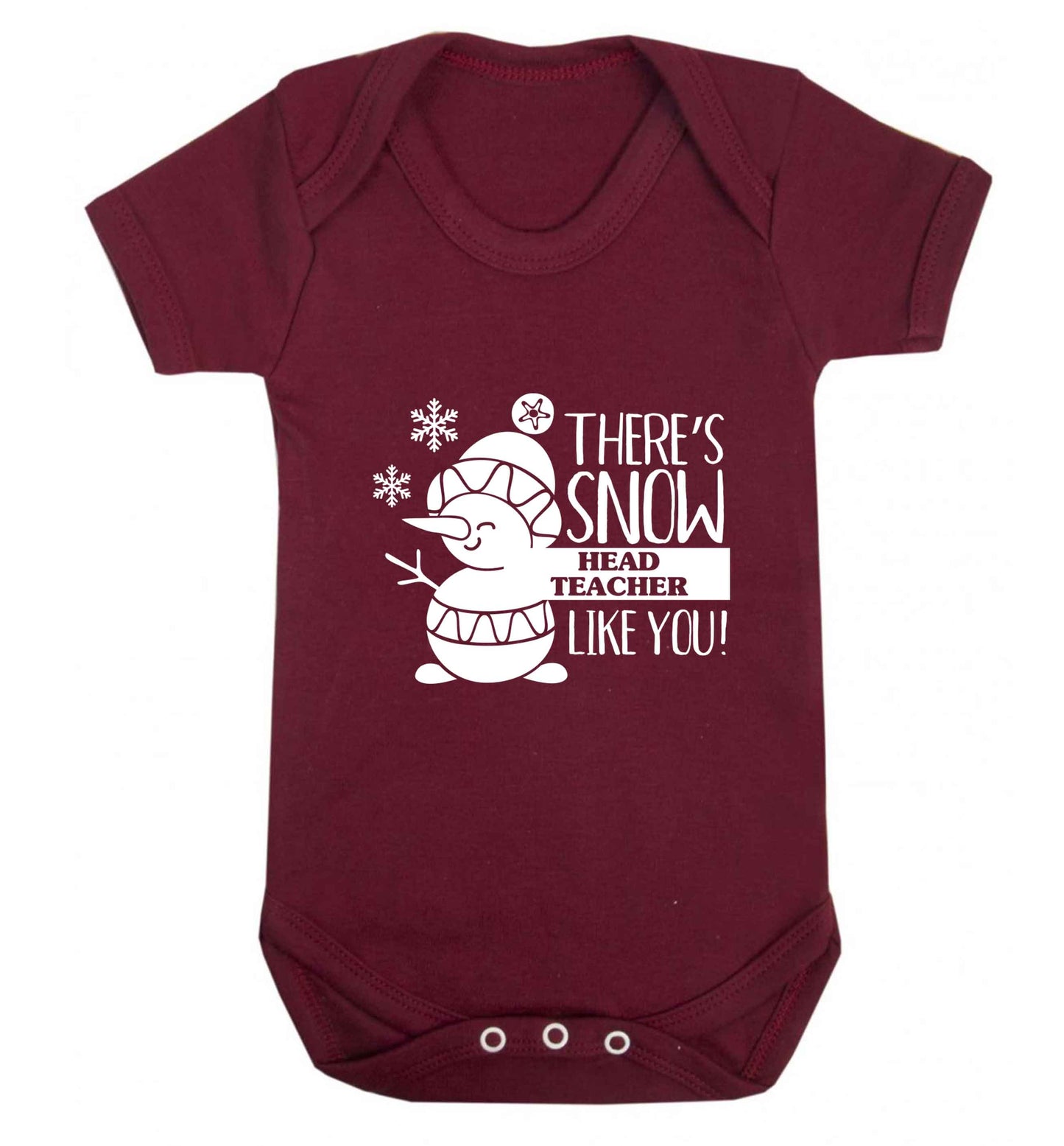 There's snow head teacher like you baby vest maroon 18-24 months