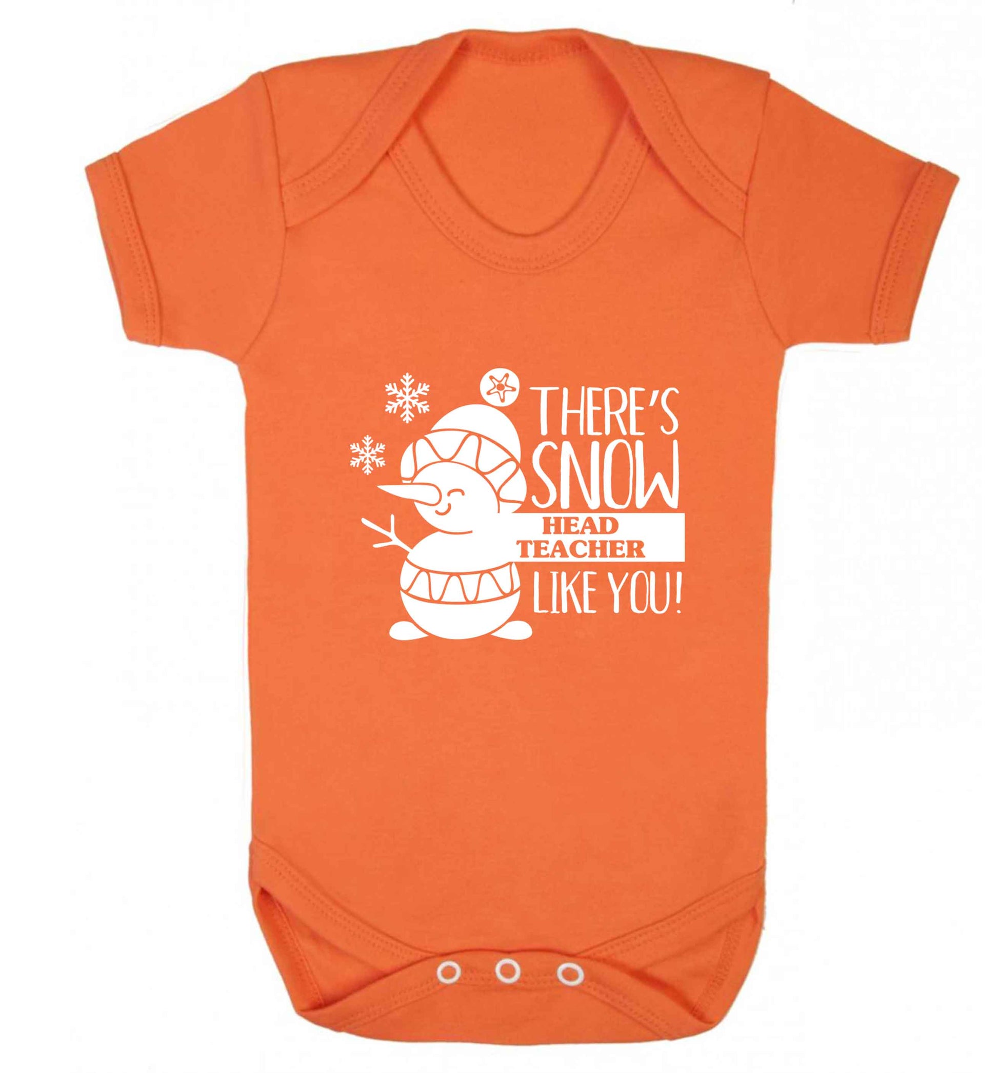 There's snow head teacher like you baby vest orange 18-24 months