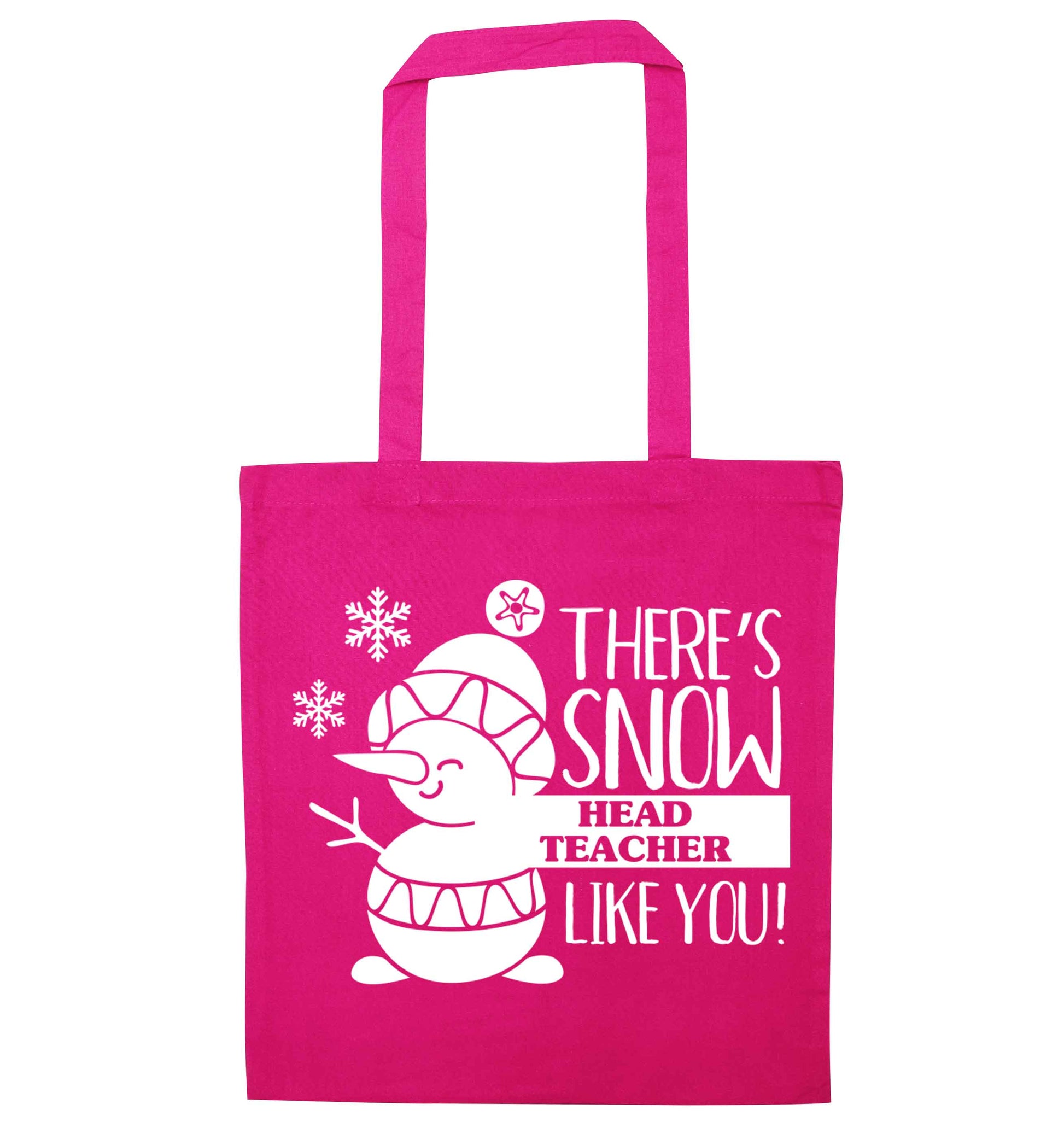 There's snow head teacher like you pink tote bag
