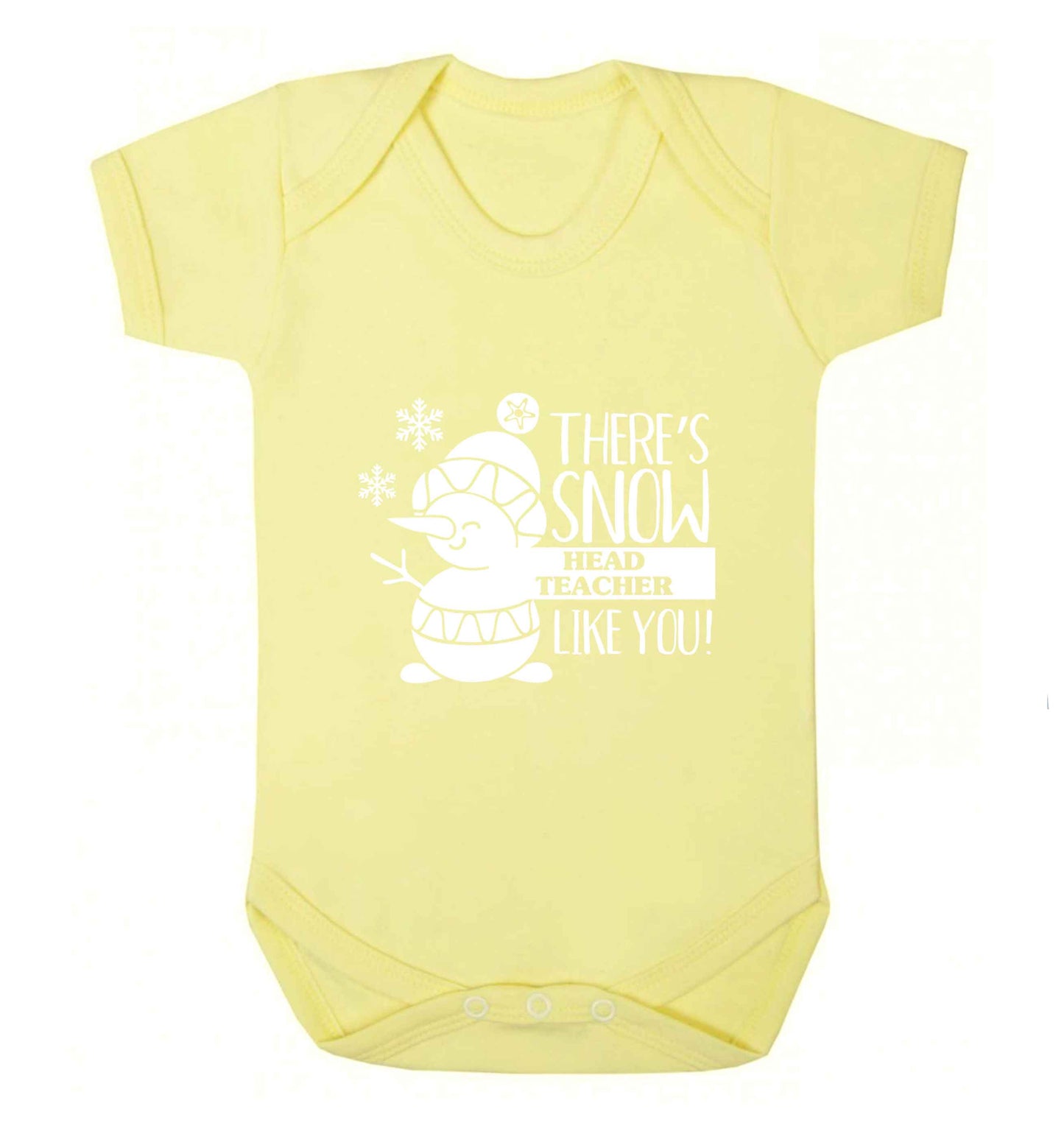 There's snow head teacher like you baby vest pale yellow 18-24 months