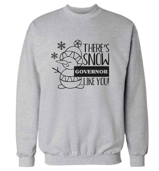 There's snow governor like you adult's unisex grey sweater 2XL