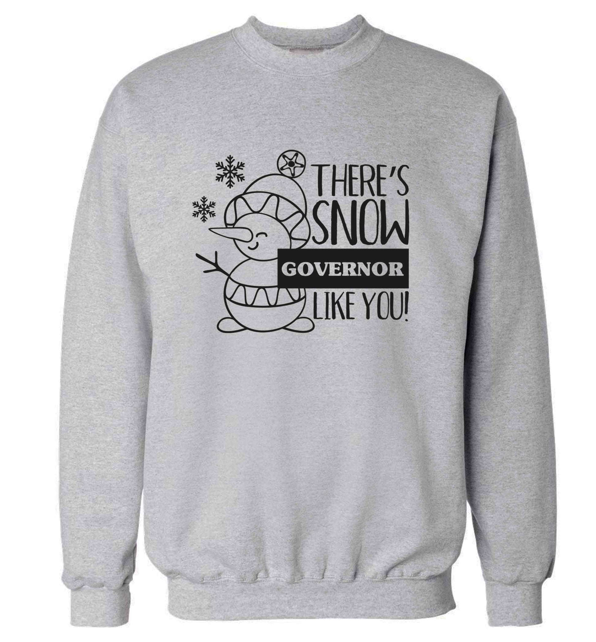 There's snow governor like you adult's unisex grey sweater 2XL