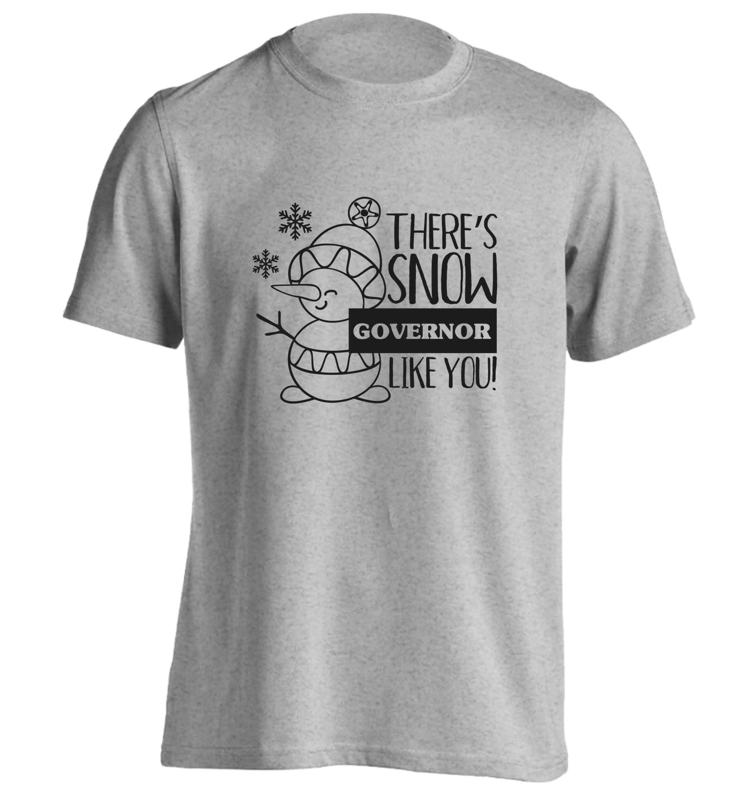 There's snow governor like you adults unisex grey Tshirt 2XL