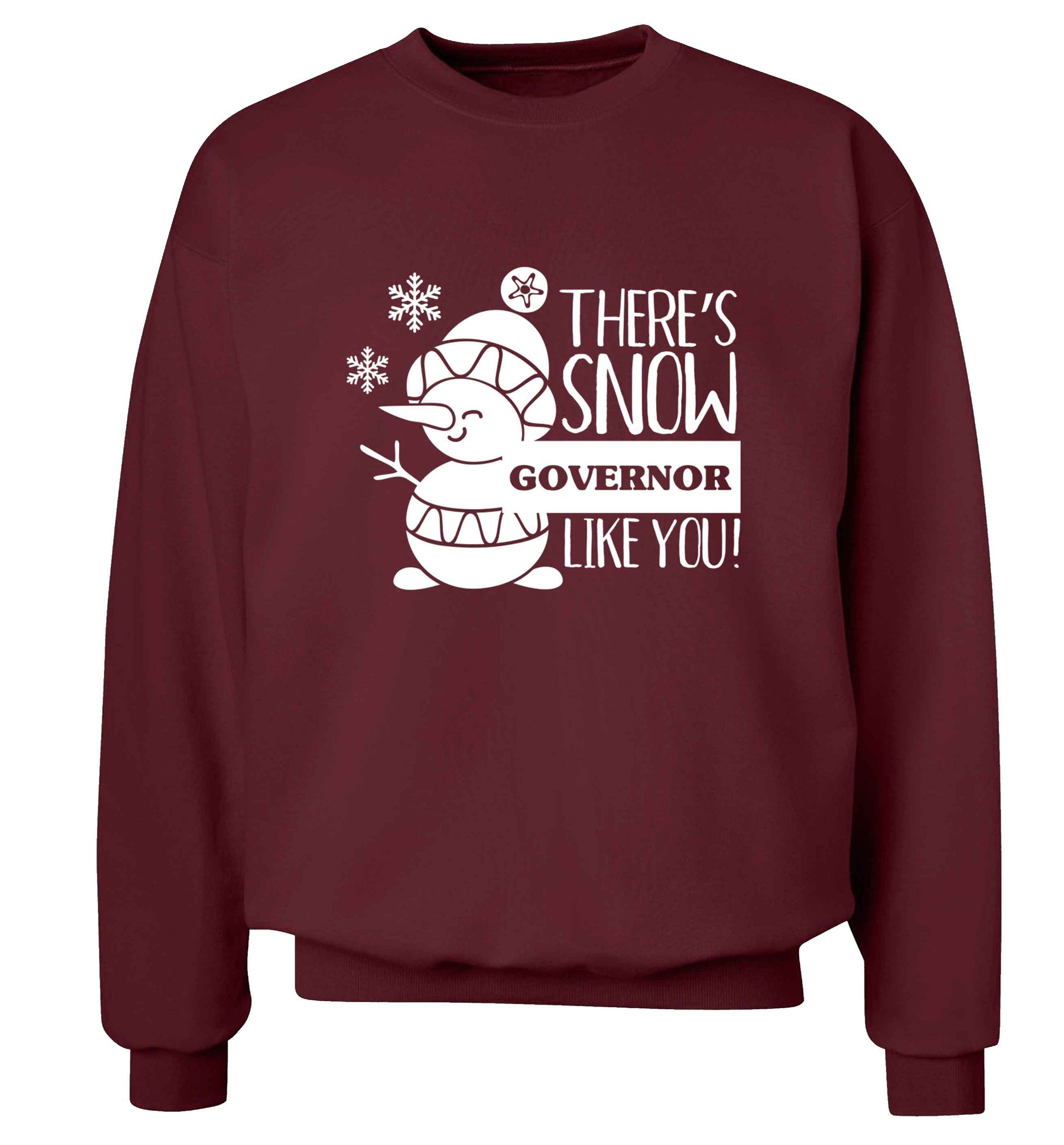 There's snow governor like you adult's unisex maroon sweater 2XL