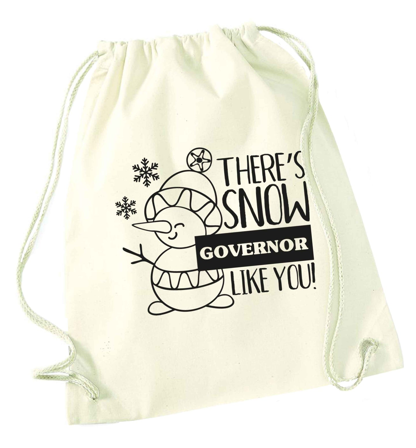 There's snow governor like you natural drawstring bag