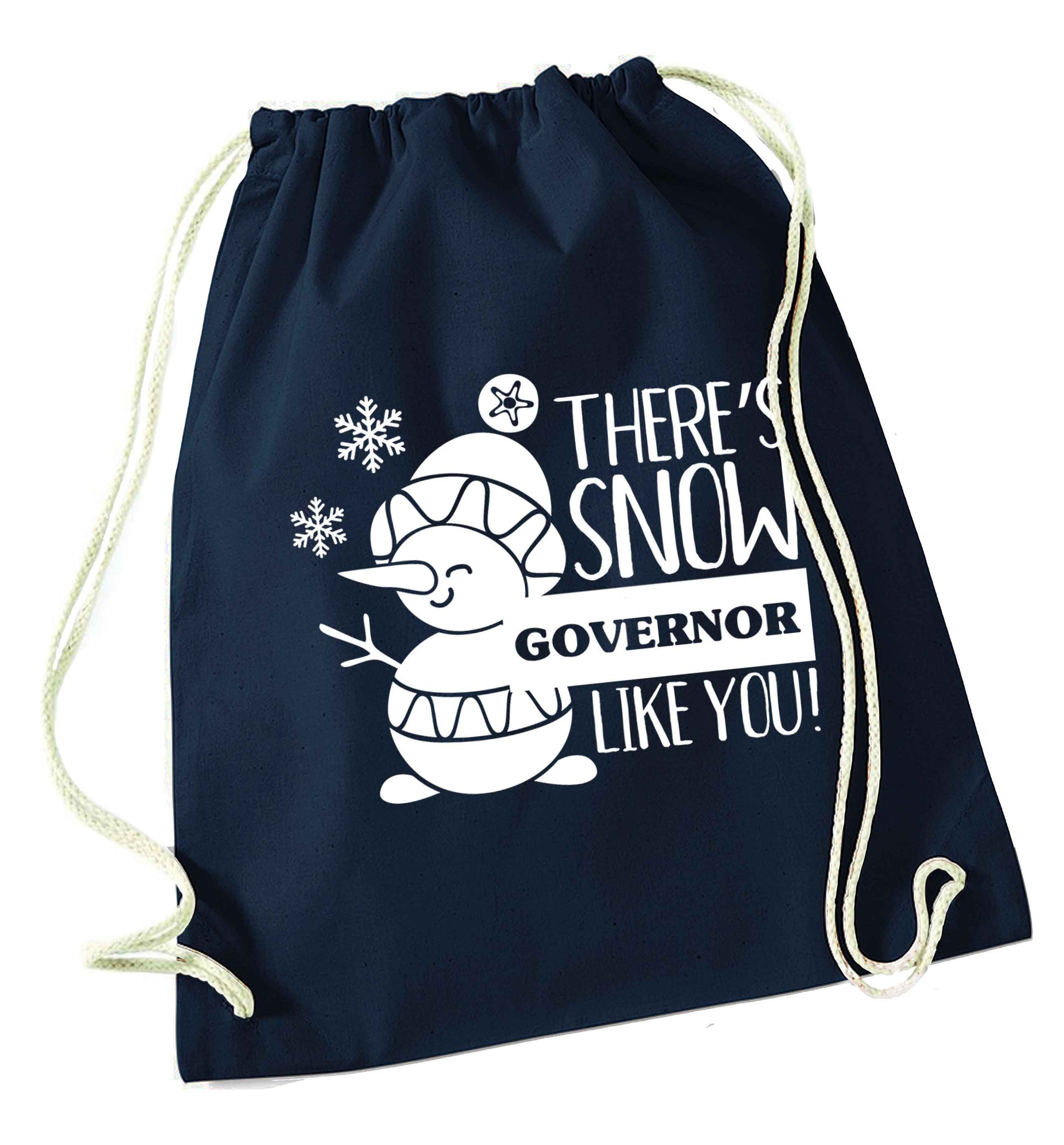 There's snow governor like you navy drawstring bag