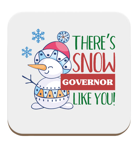 There's snow governor like you set of four coasters