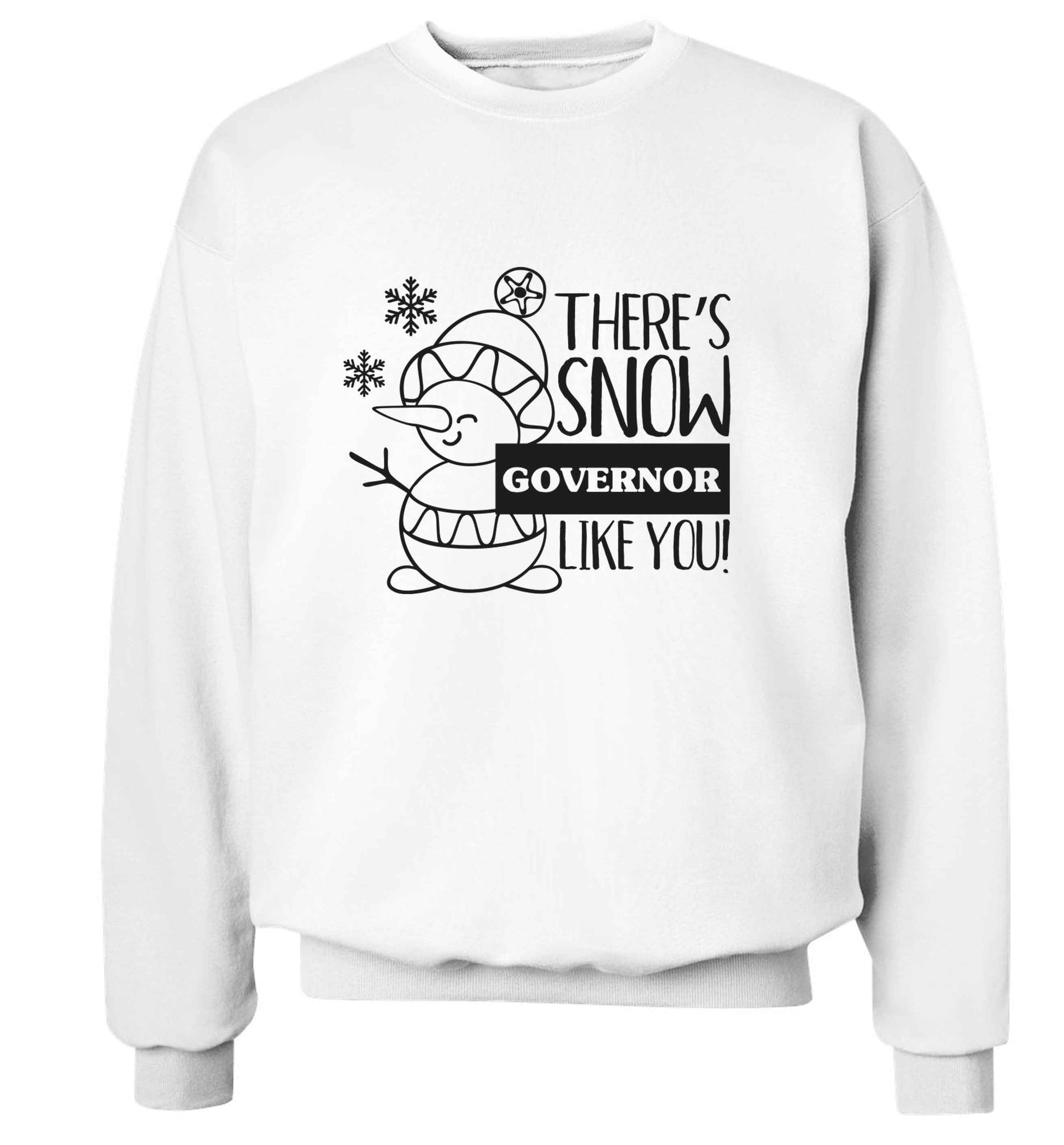 There's snow governor like you adult's unisex white sweater 2XL